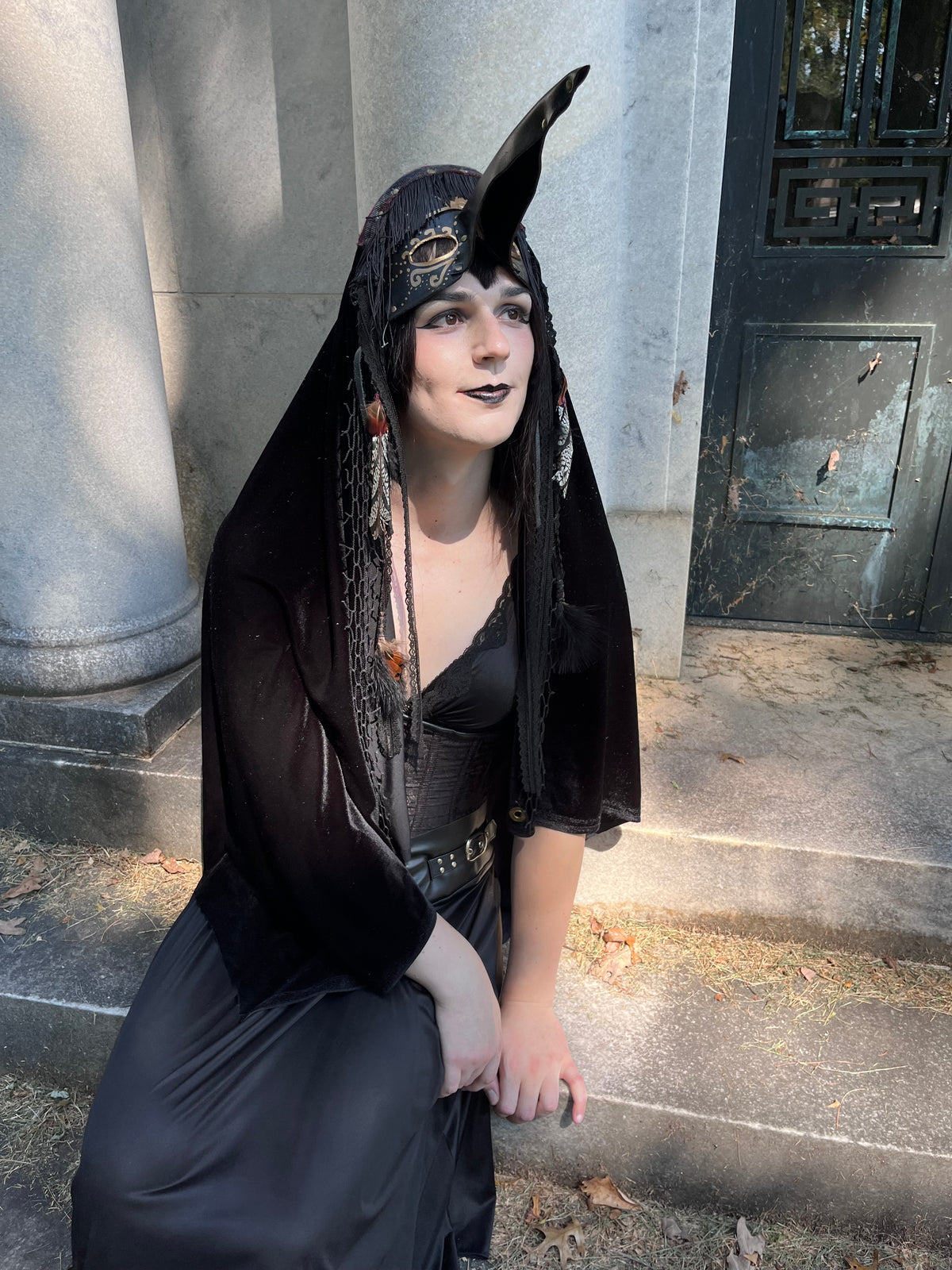 'The Raven" Plague Doctor Shroud Costume Mask