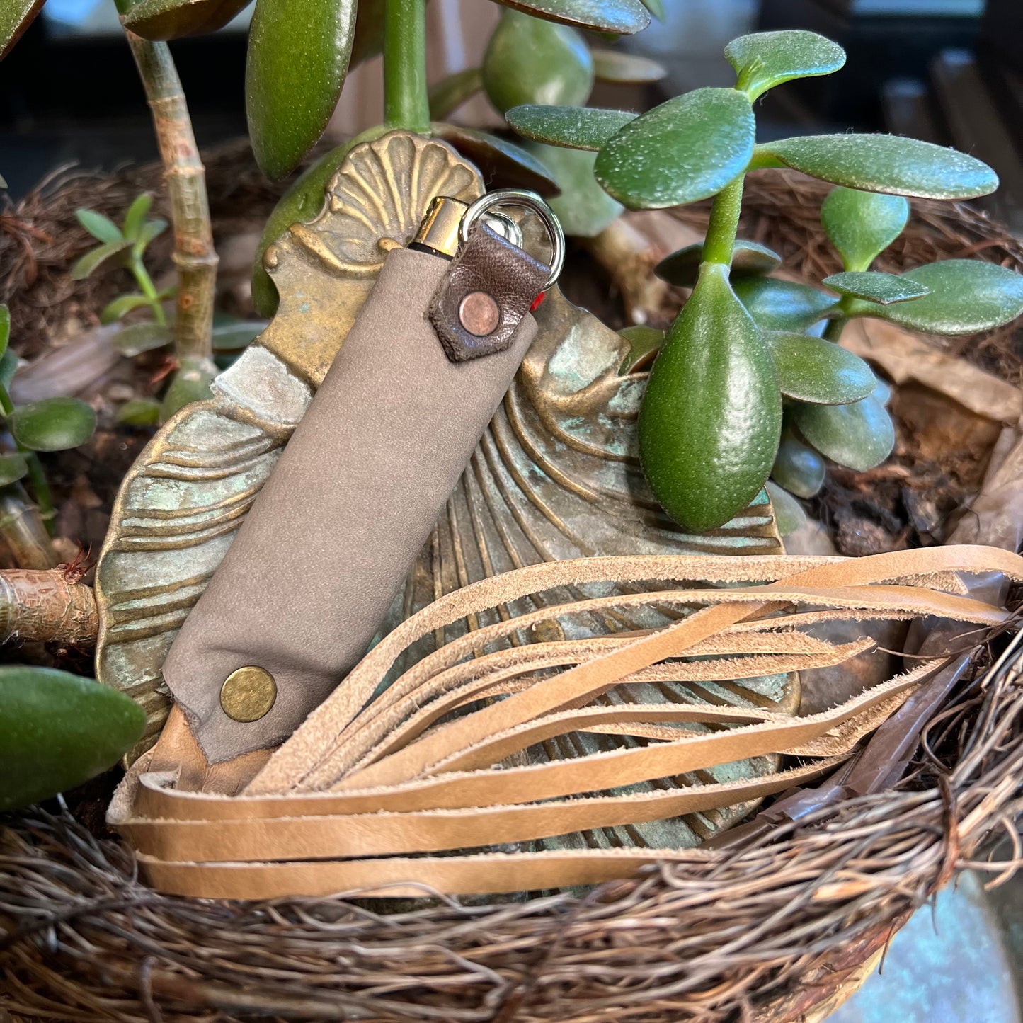 Rustic Leather Lighter Whip