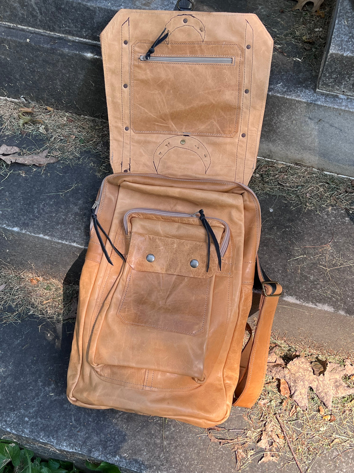'Western Witch' Leather Multi-Pocket Backpack