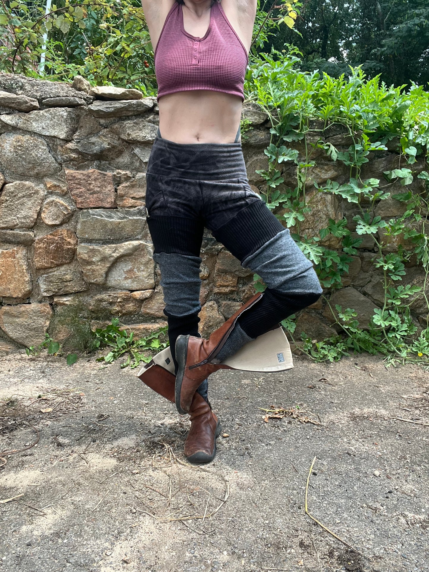 Black & Smoke Sweater leggings