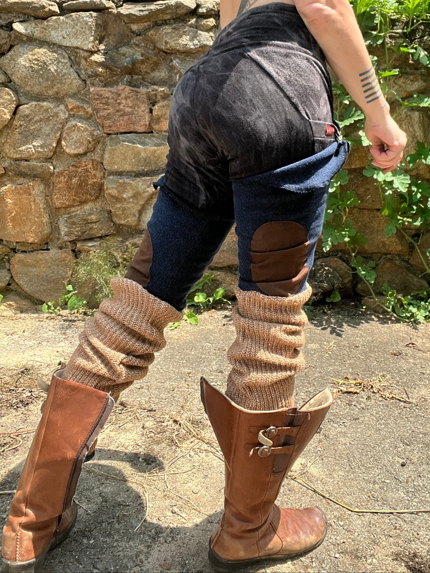 Midnight & Carmel Sweater Leggings