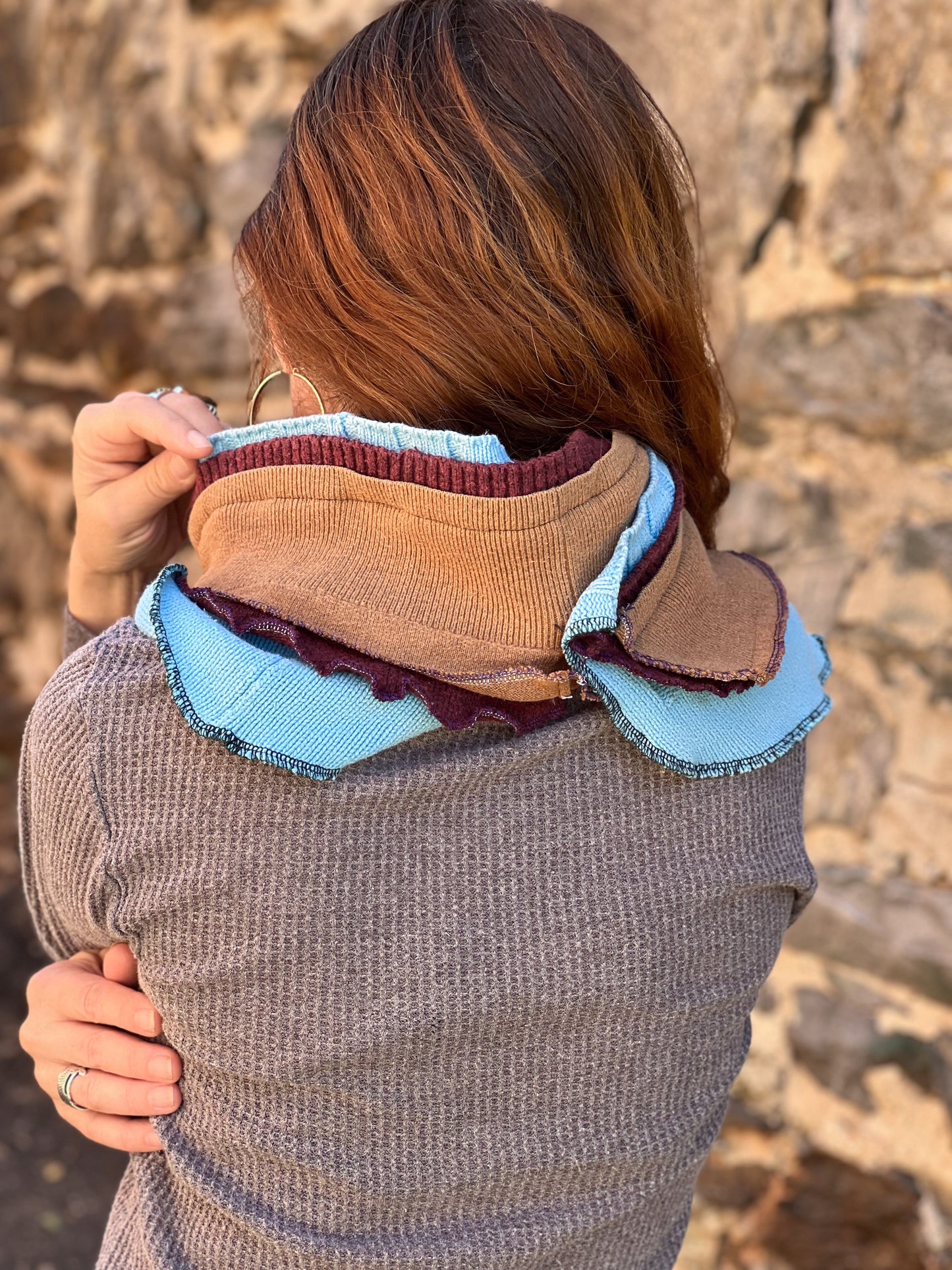 Mixed Sweater Neck Gaiter