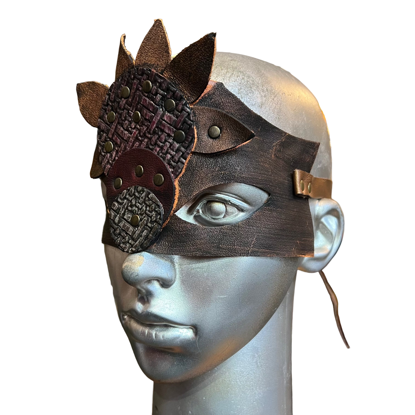 Copper Dragon Leather Mask
