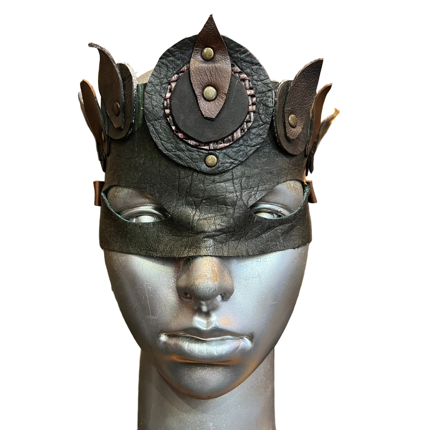 Green Serpent Leather Mask