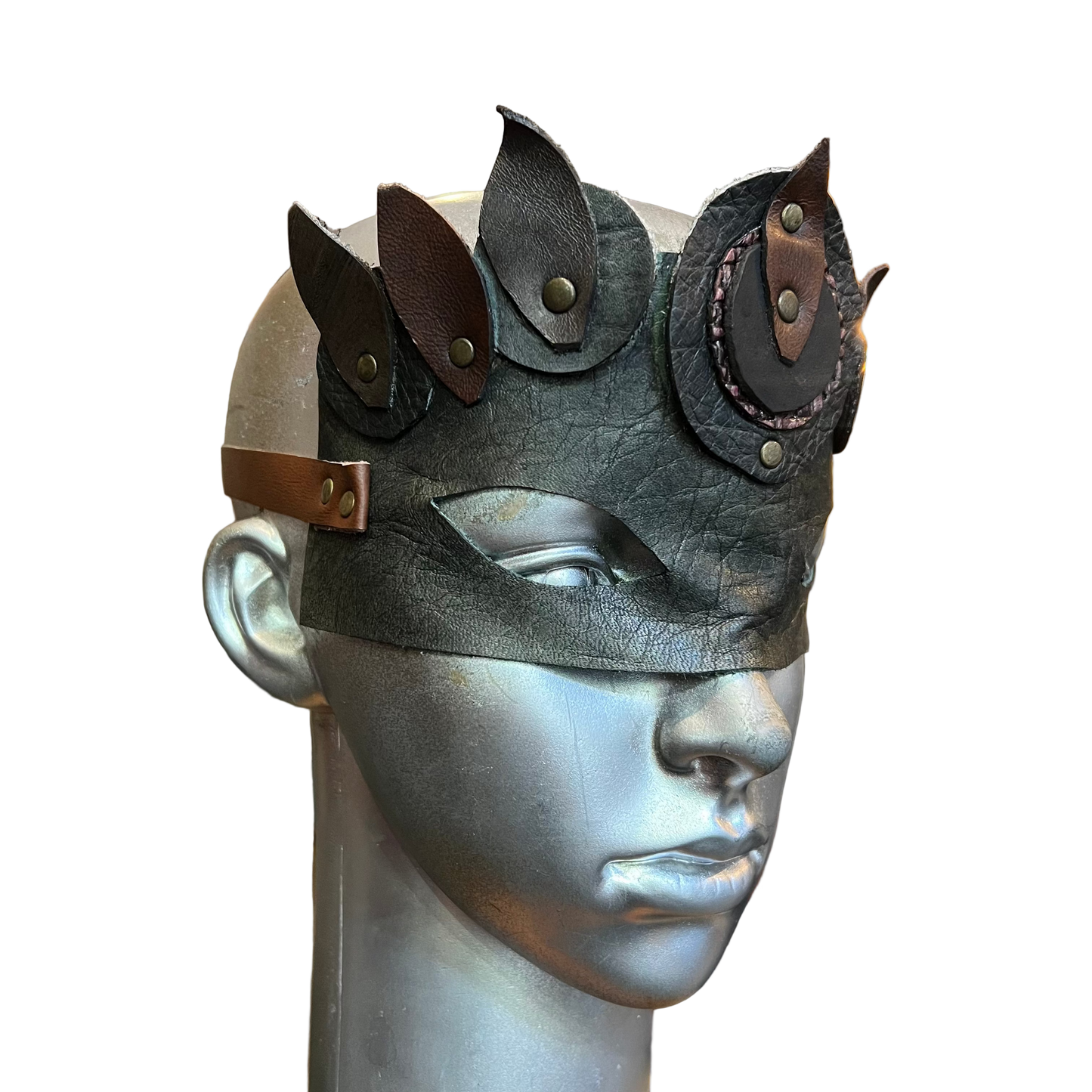 Green Serpent Leather Mask
