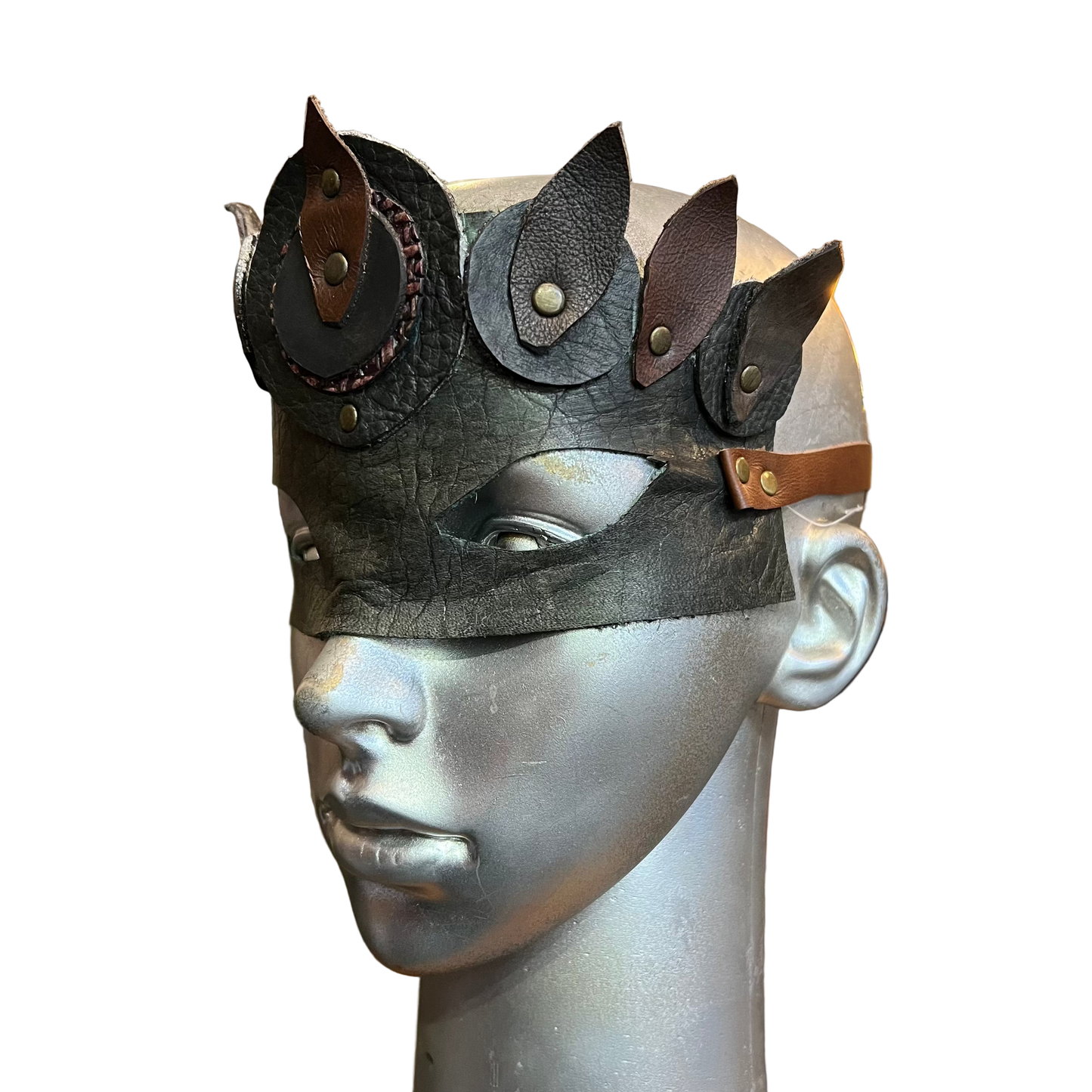 Green Serpent Leather Mask