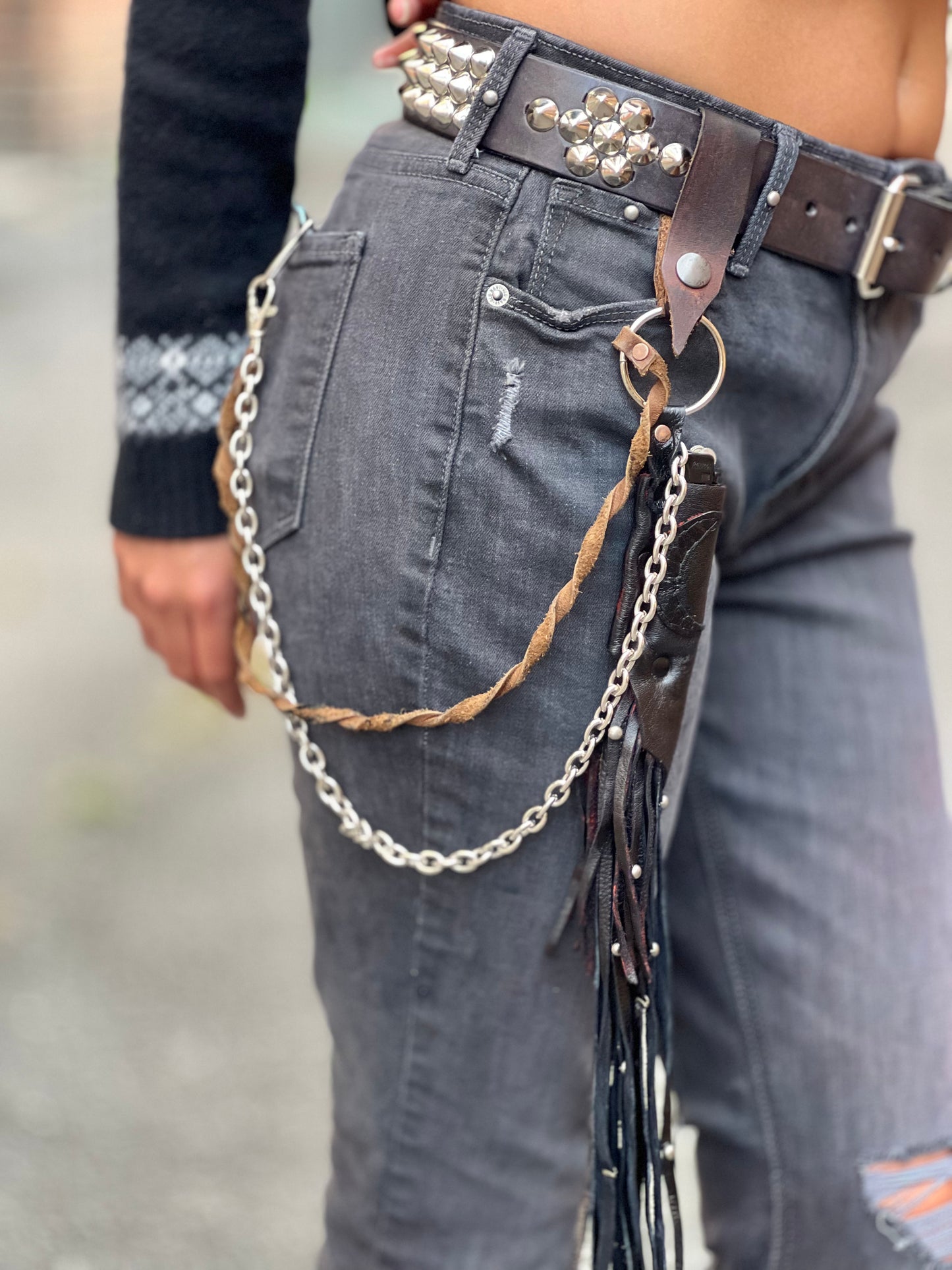 Dark Plum Wallet and Lighter Whip