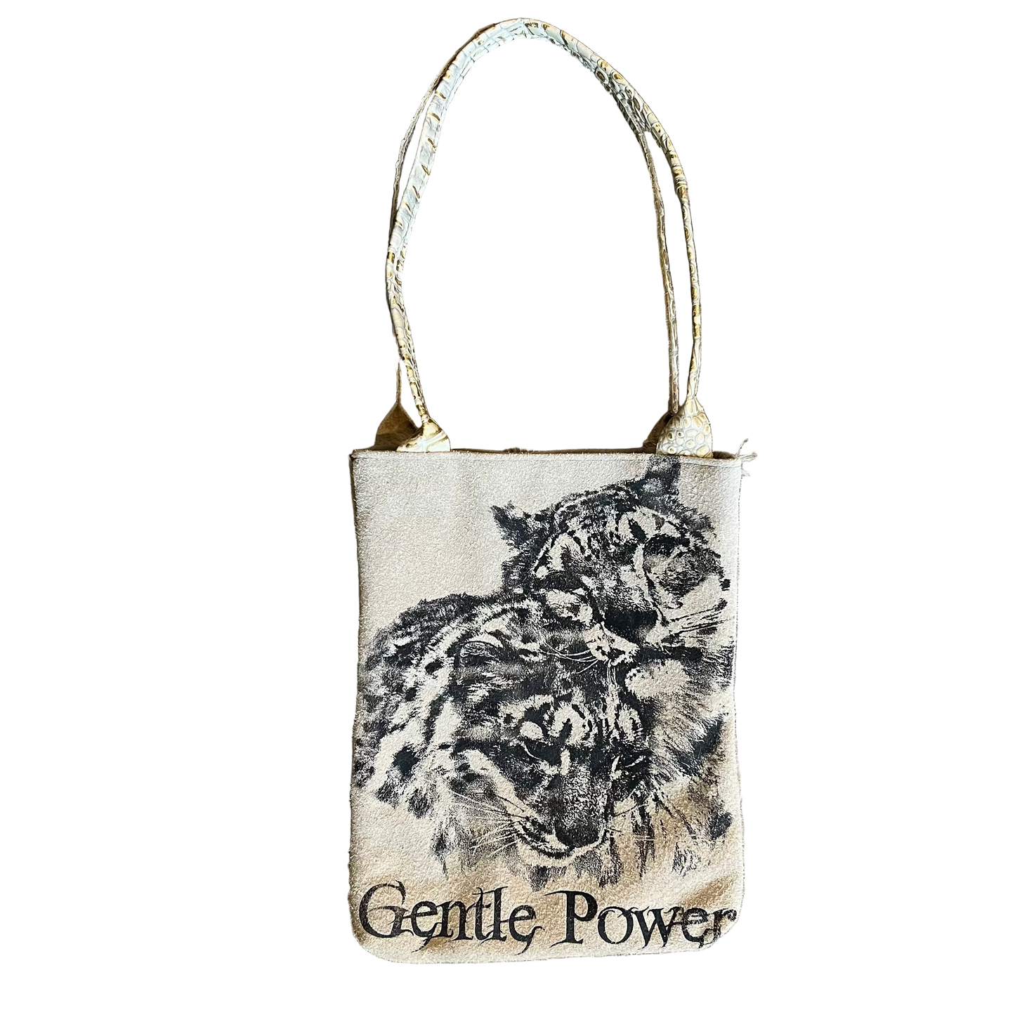 Gentle Power Tan Suede & Fur Handbag