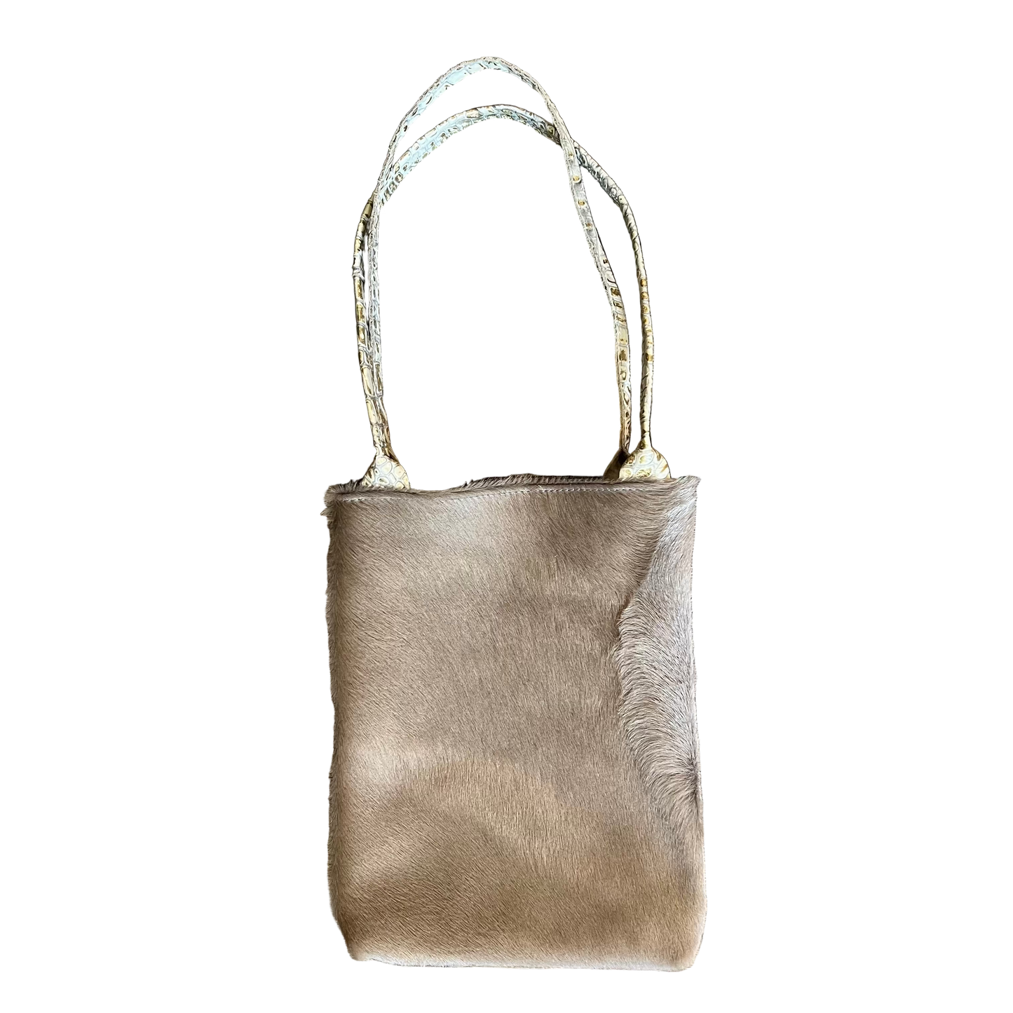 Gentle Power Tan Suede & Fur Handbag