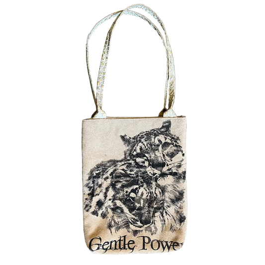 Gentle Power Tan Suede & Gator Handbag