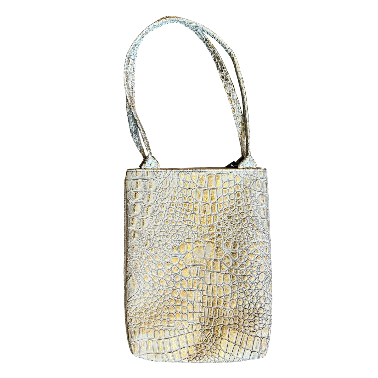 Gentle Power Tan Suede & Gator Handbag