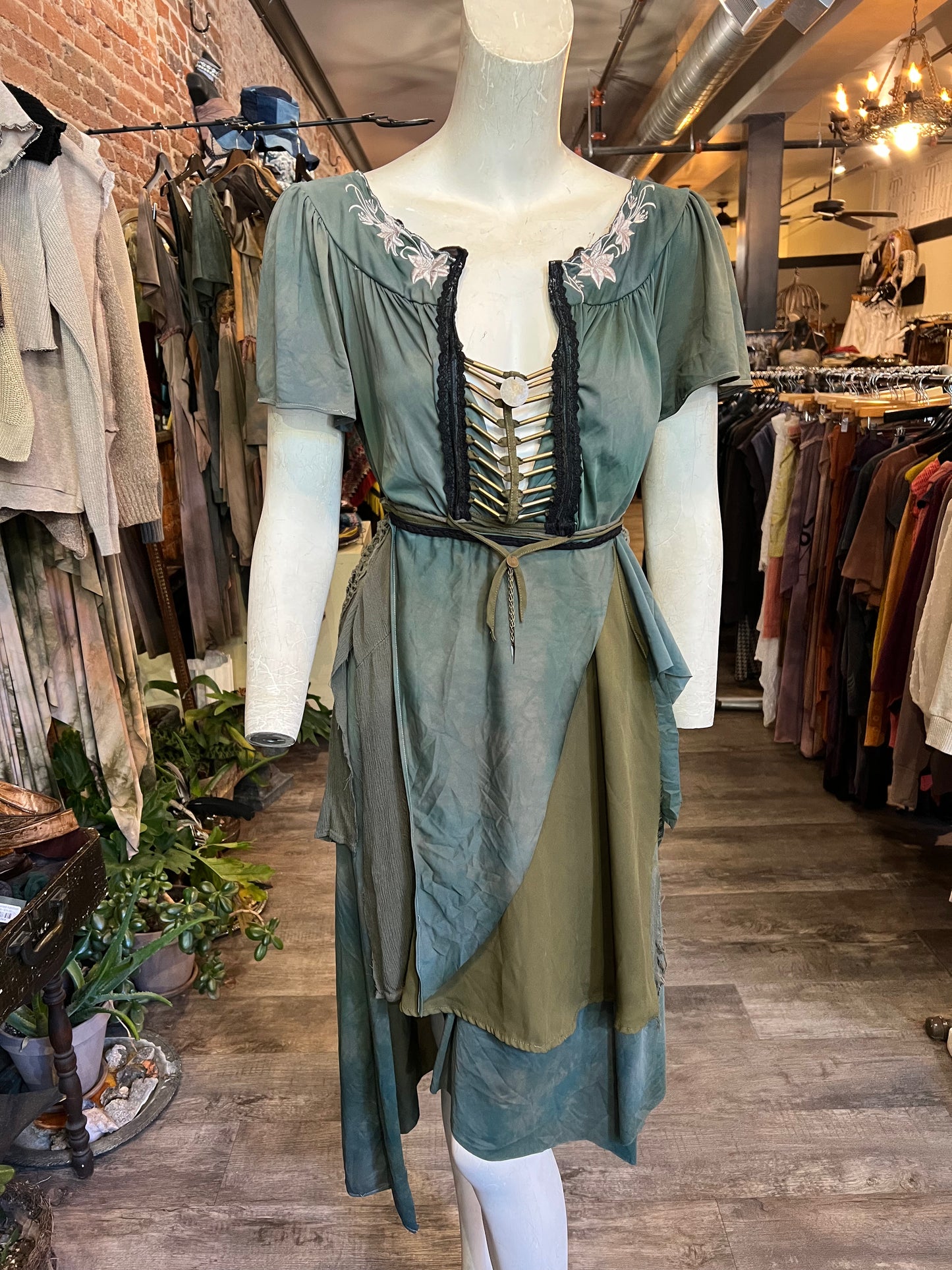 Jade & Gold Faerie Dress