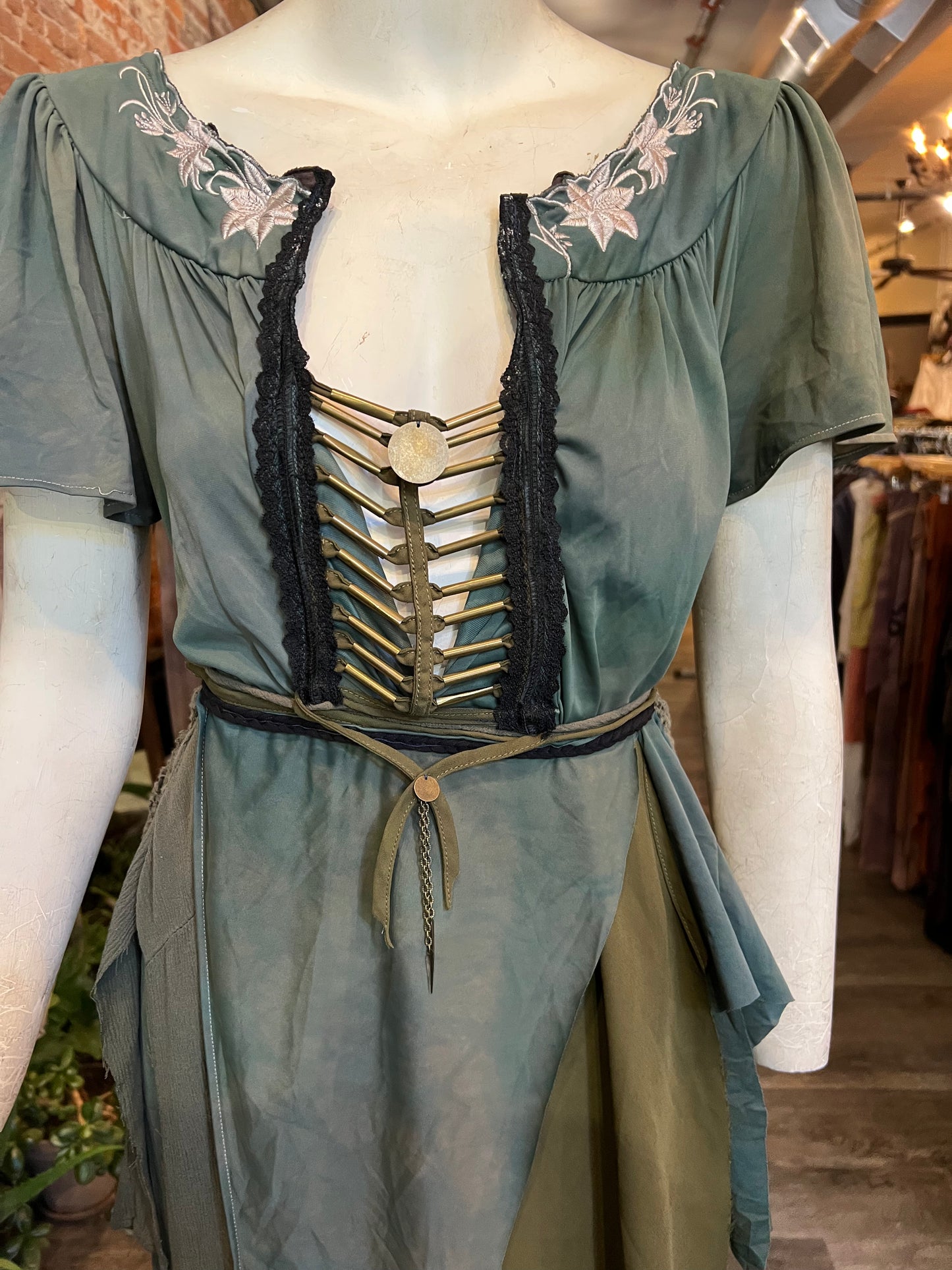 Jade & Gold Faerie Dress
