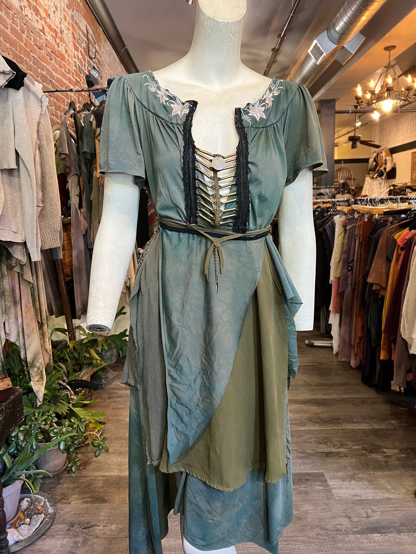 Jade & Gold Faerie Dress