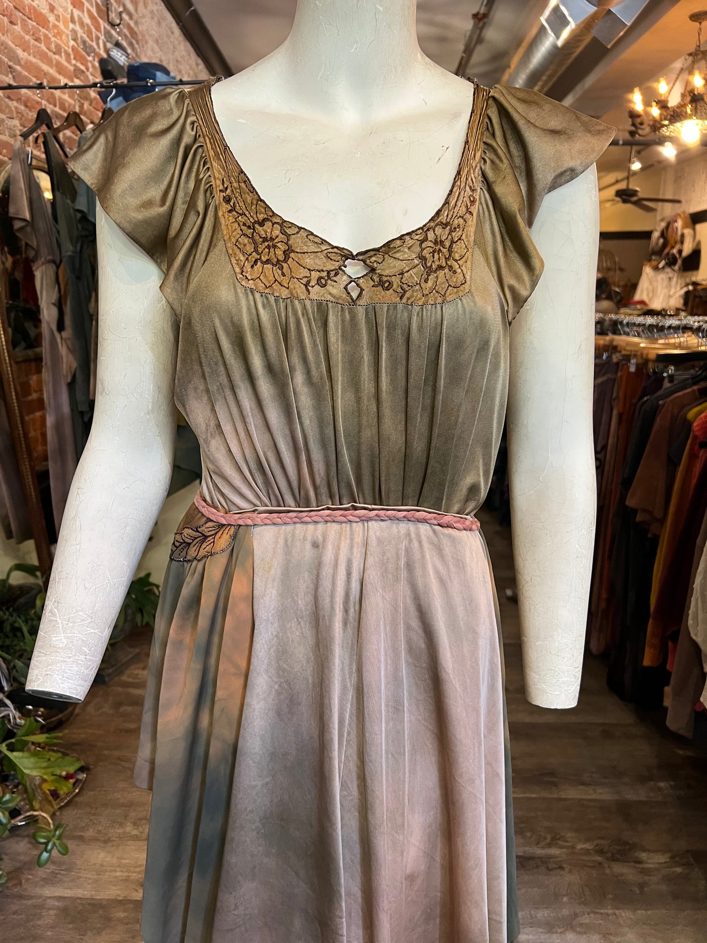 Bronze Goddess Faerie Dress