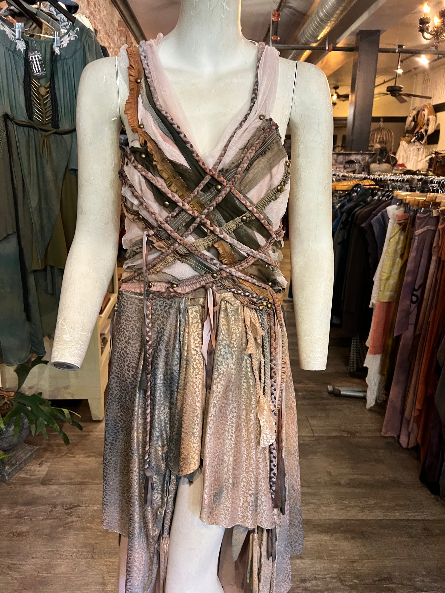 Mauve Braided Goddess Dress
