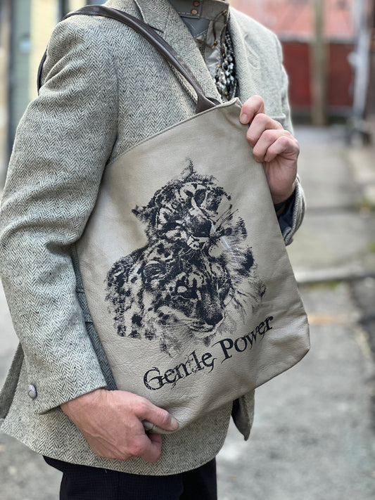 Gentle Power Leather Tote Bag