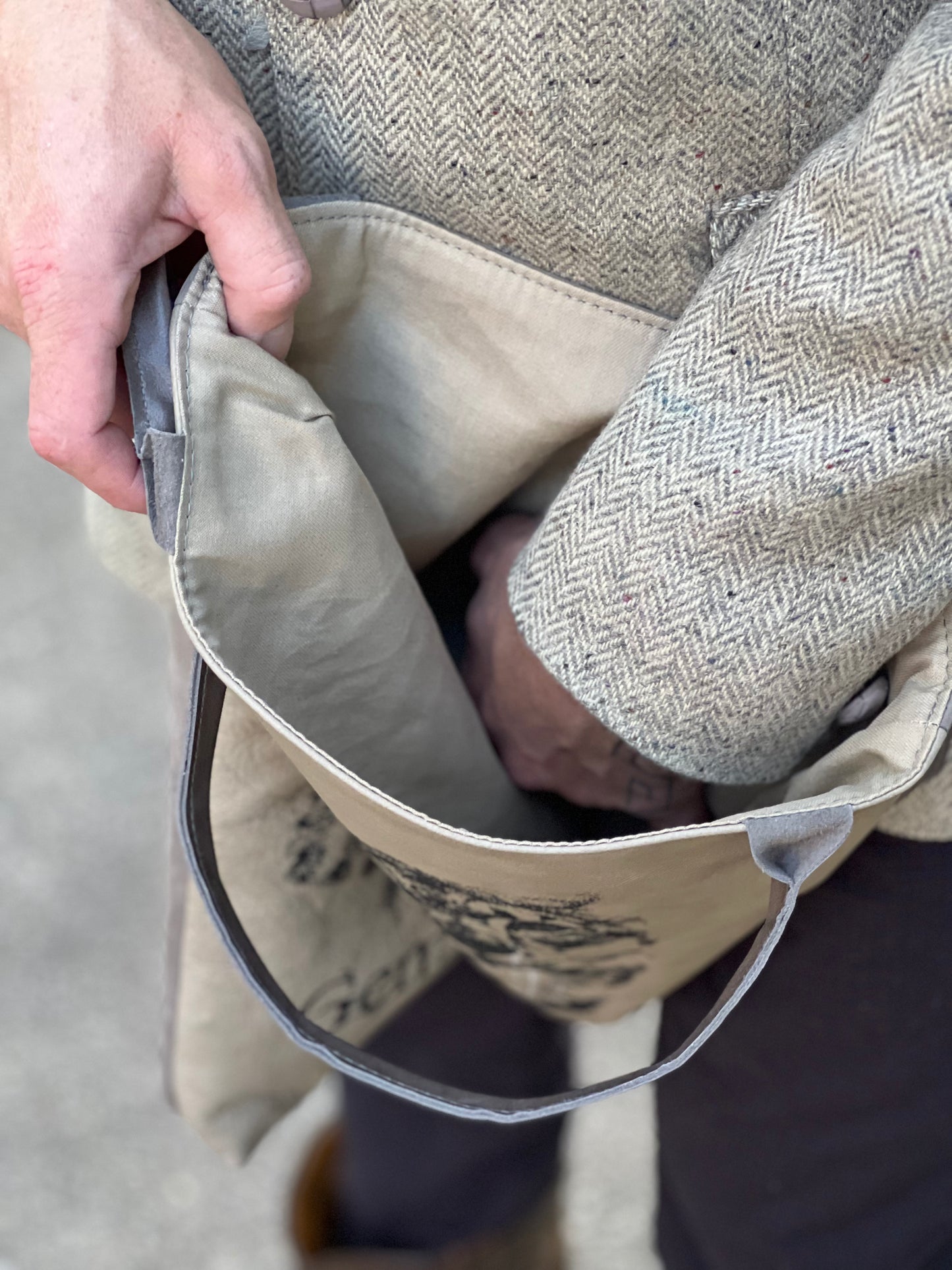 Gentle Power Leather Tote Bag