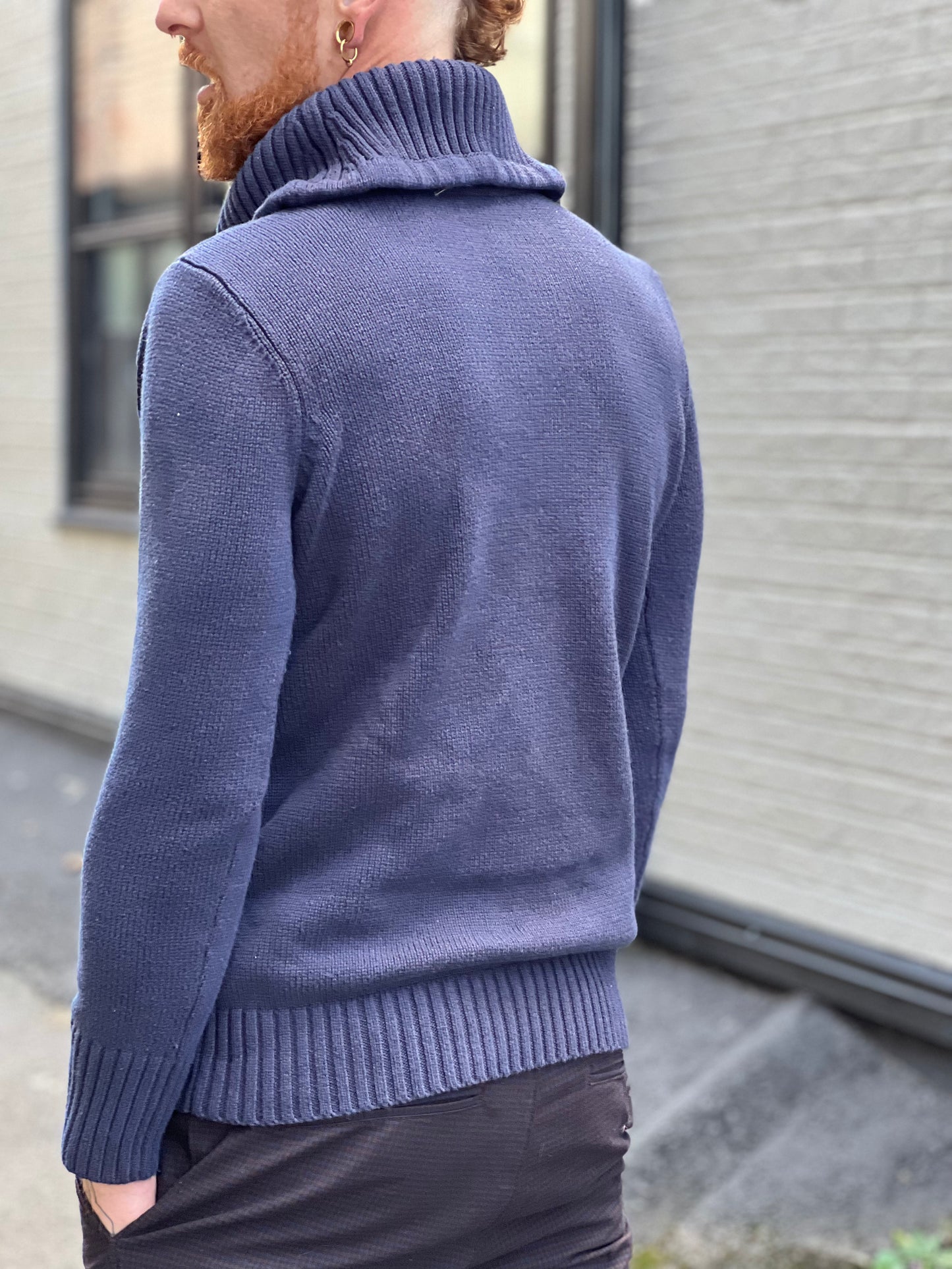 Indigo Pegasus Cowl Sweater