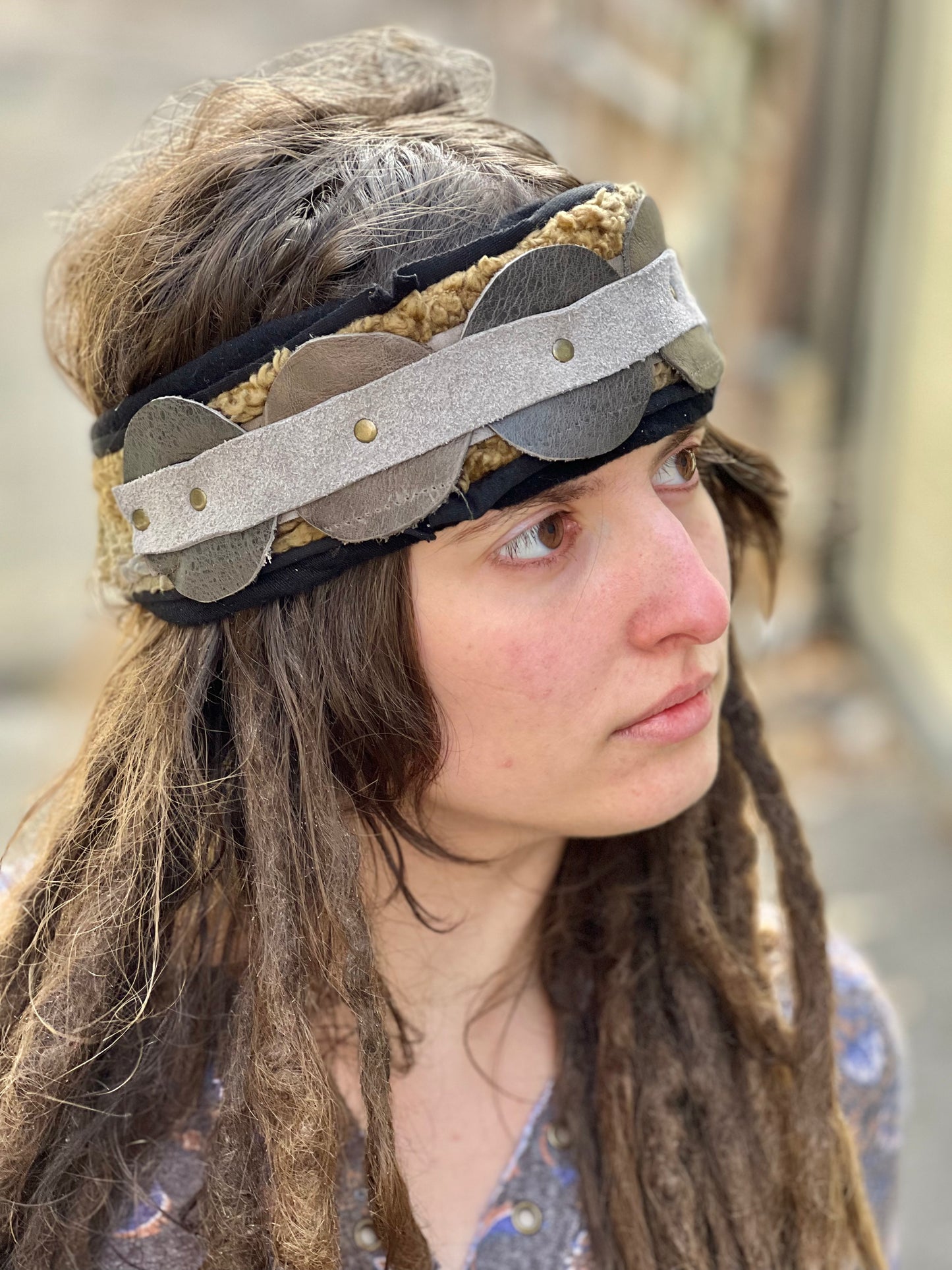 Berber Wool & Leather Headband