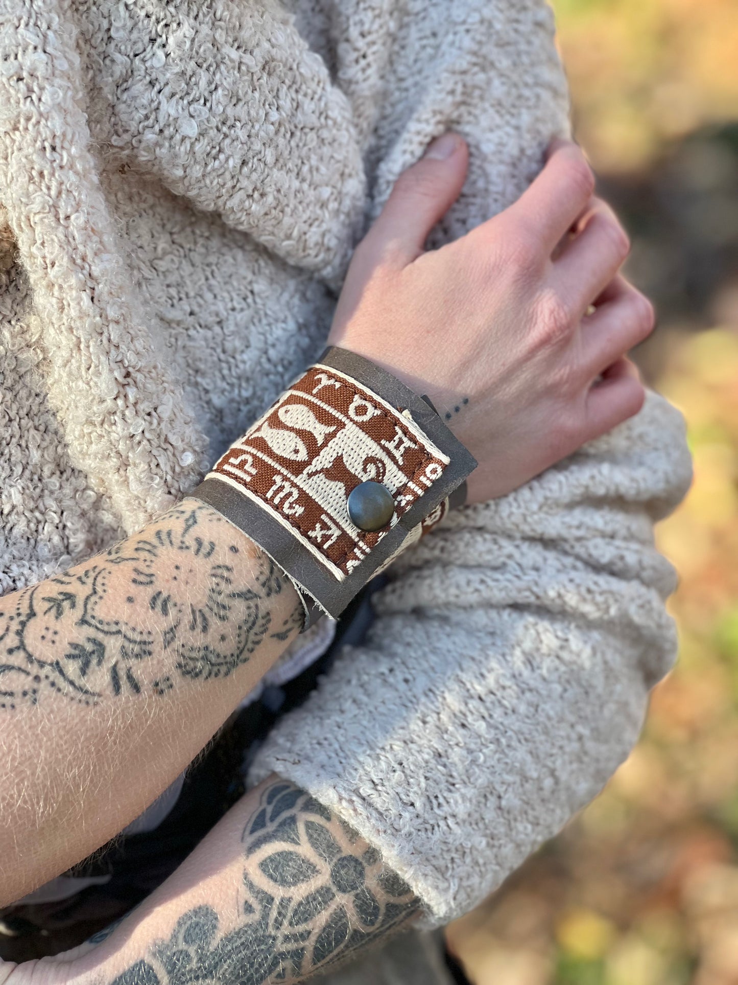 Zodiac Wheel Wrist Cuff