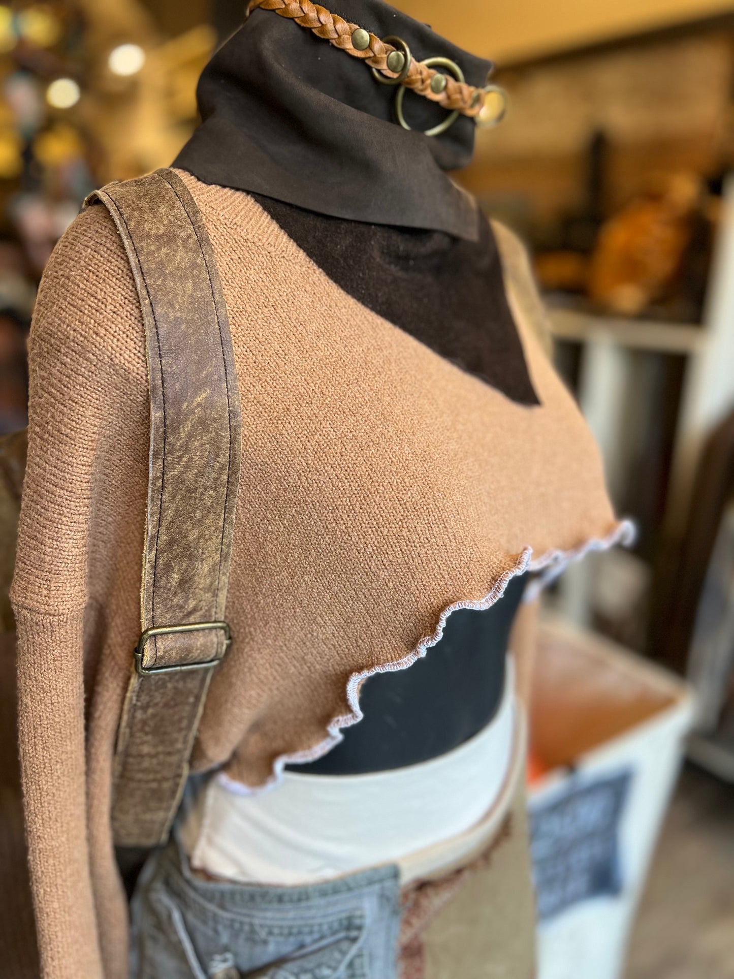 Faerie Frog Prince Tattooed Leather Backpack