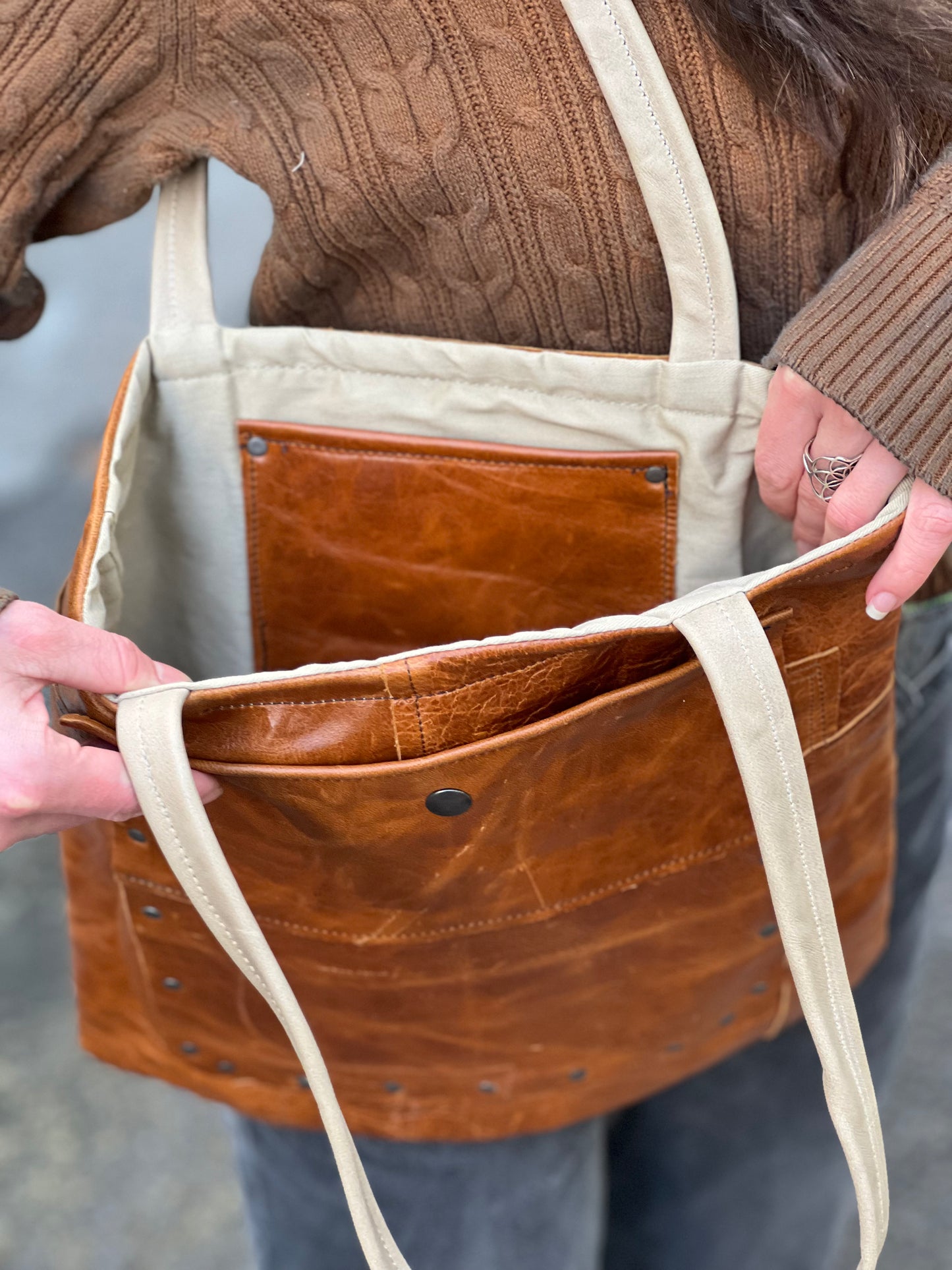 Sienna Leather Tote Bag