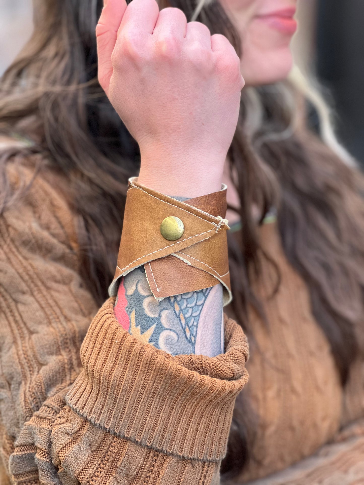Simple Sienna Leather Cuff