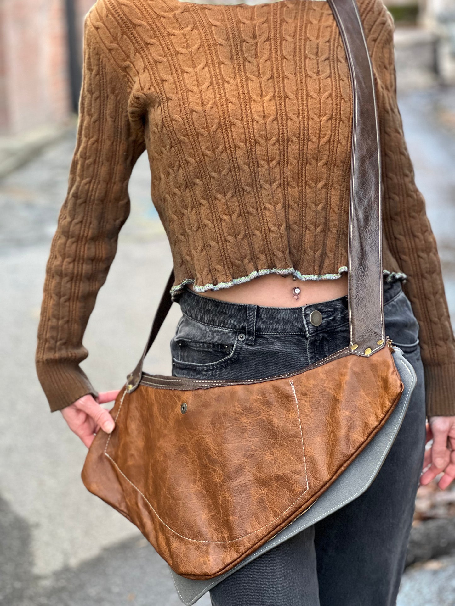 Sienna Bird Leather Multi Pocket Bag