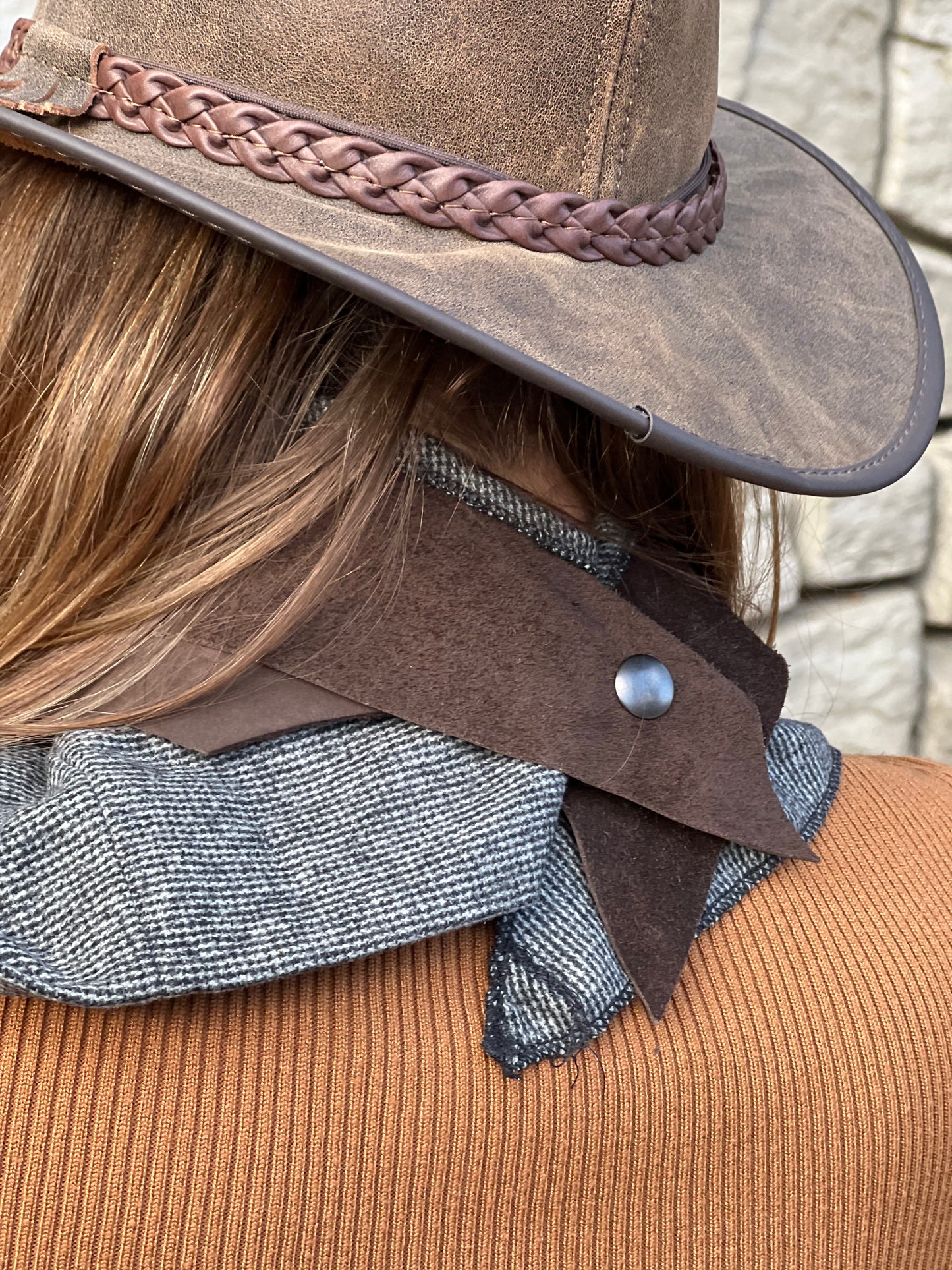 Leather kerchief Scarf