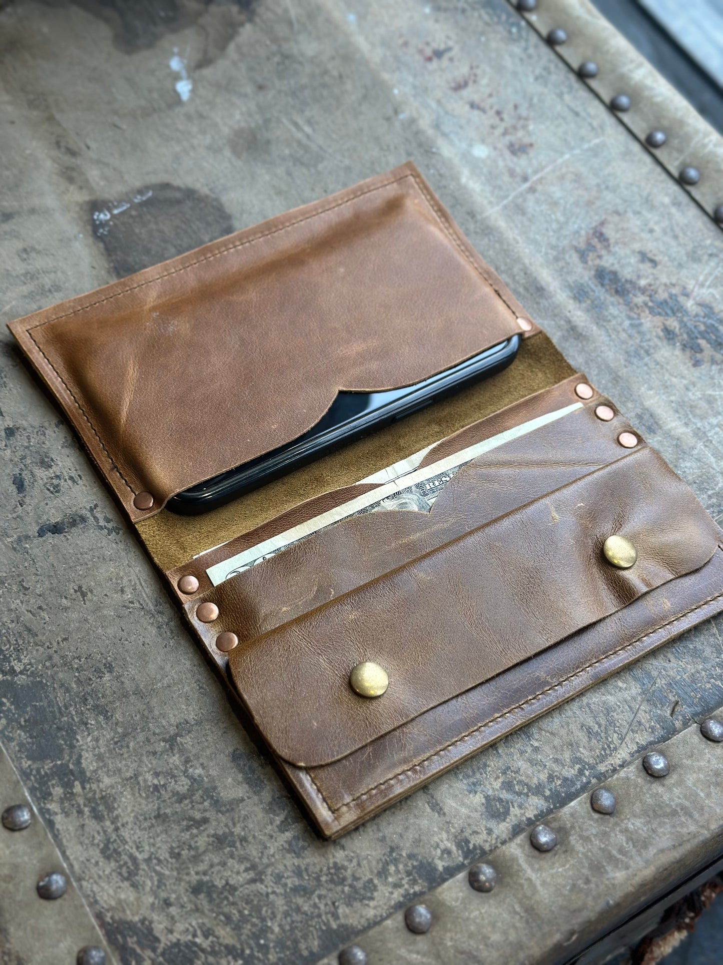 Walnut Leather Billfold