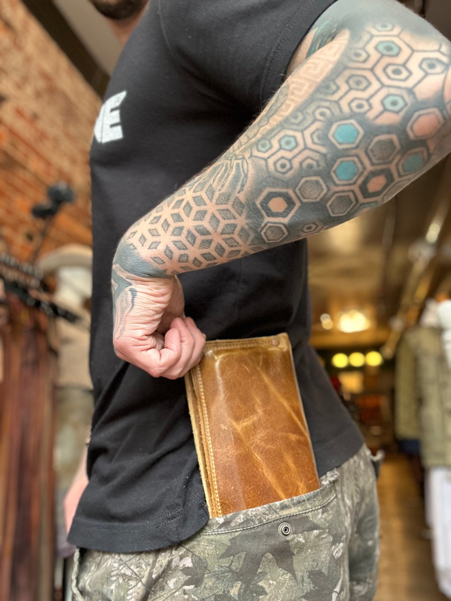 Walnut Rustic Leather Billfold
