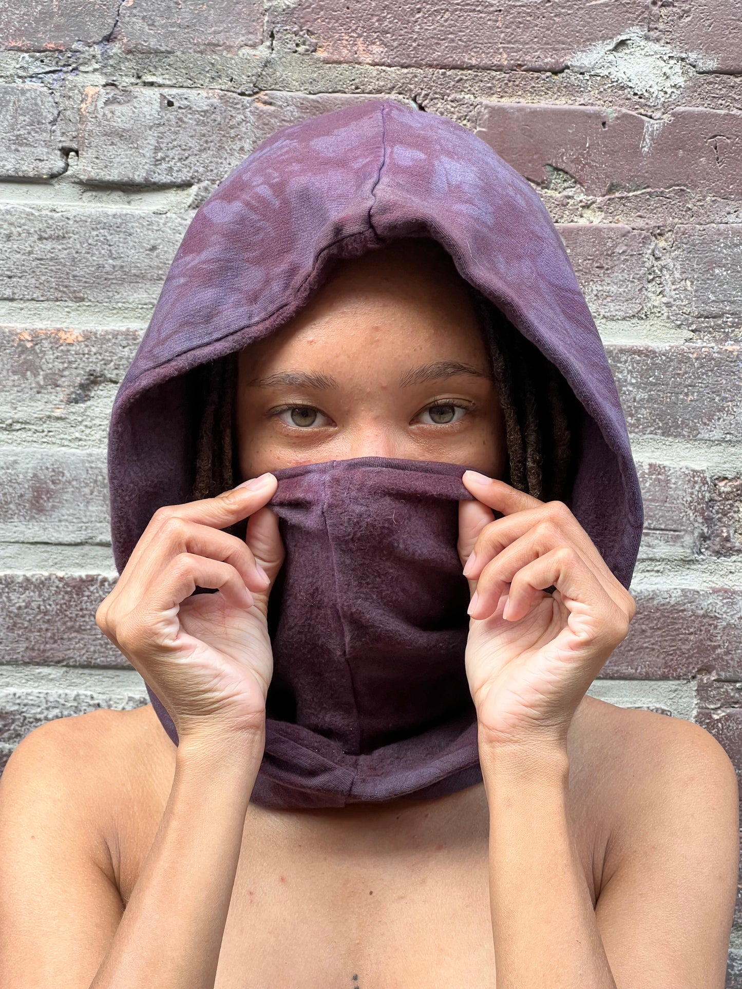 Amethyst Bamboo Fleece Veil Hood