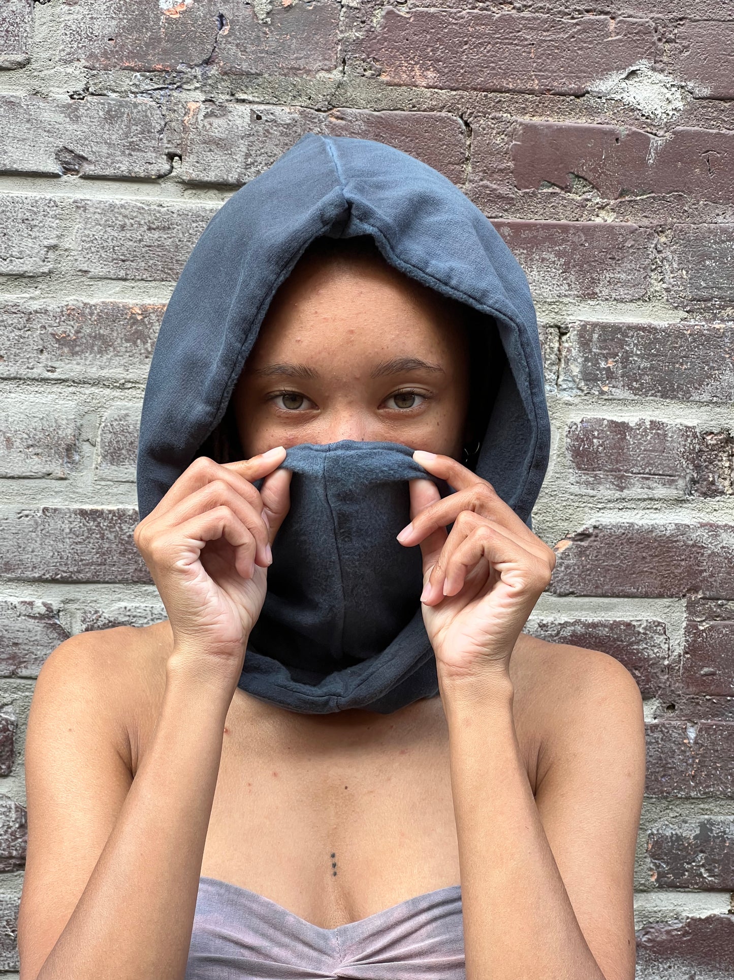 Ocean Blue Bamboo Fleece Veil Hood