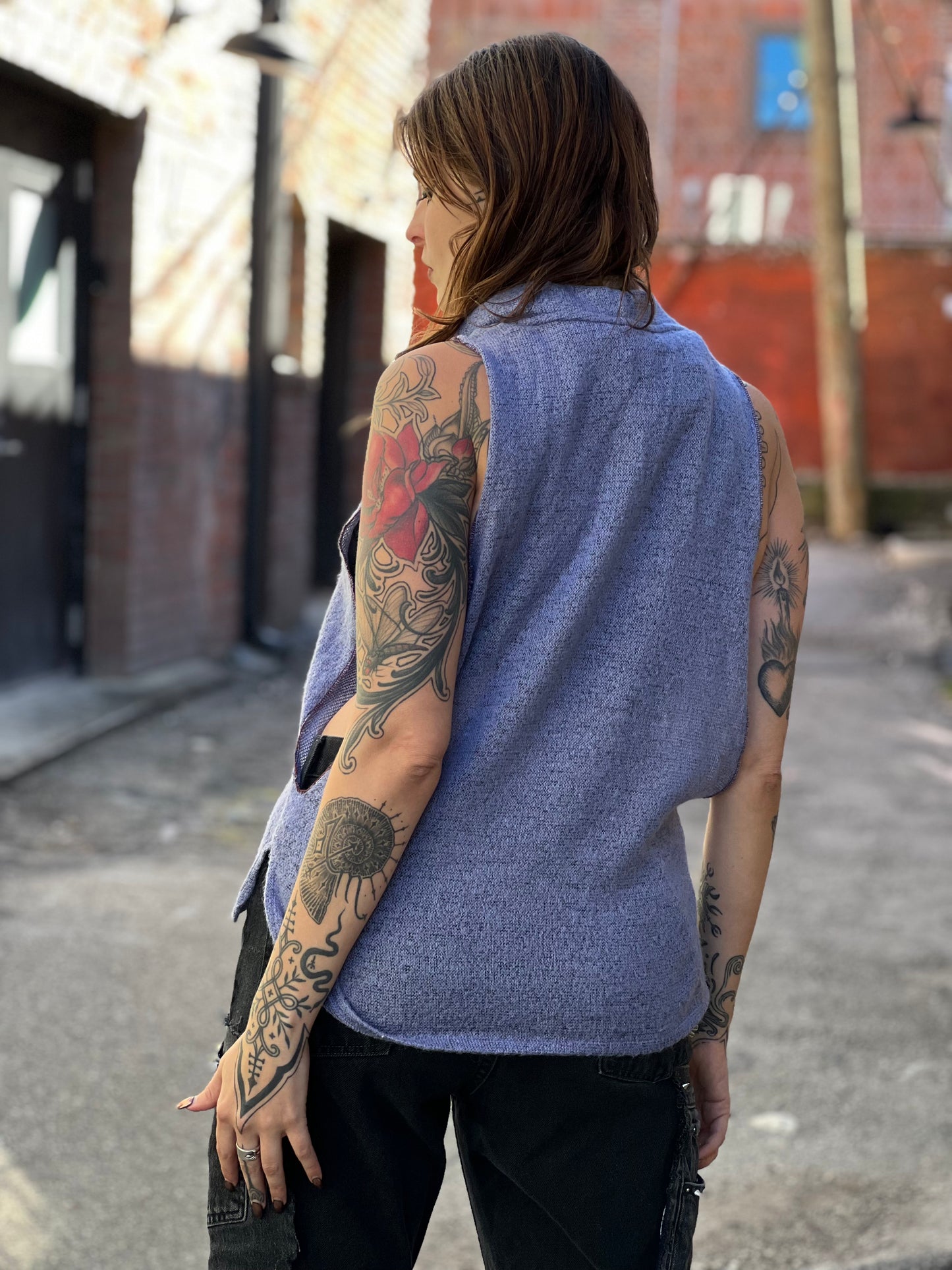 Lavender Open Sweater