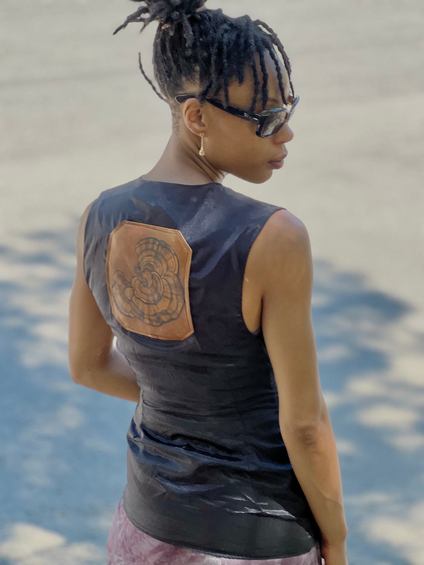 Turkey Tail Leather Vest
