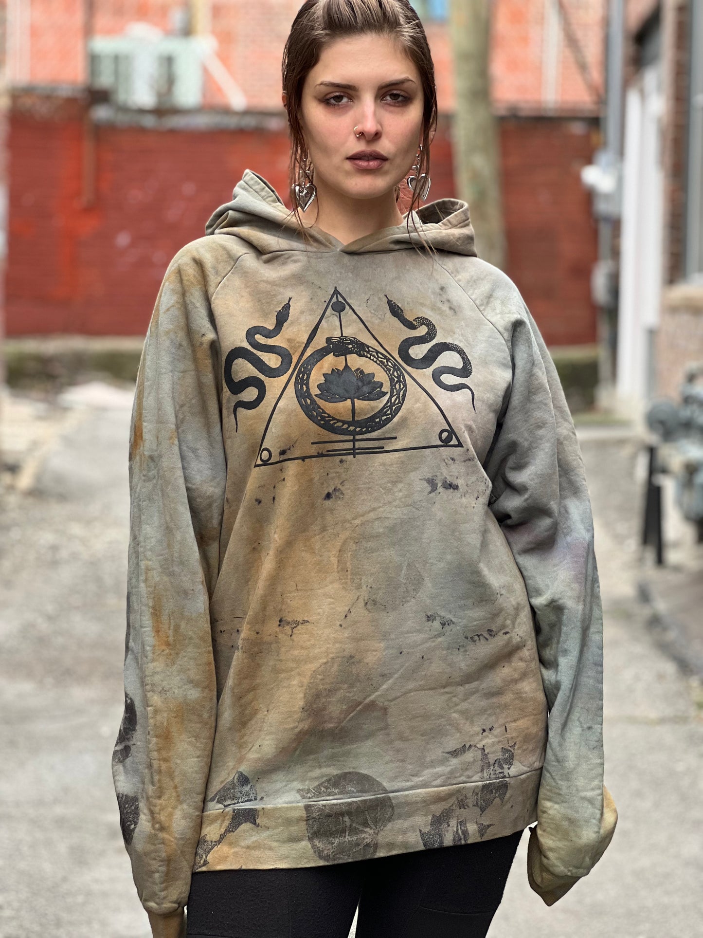 Botanical Dyed 100% Organic Cotton UNISEX Hoodie - XLarge