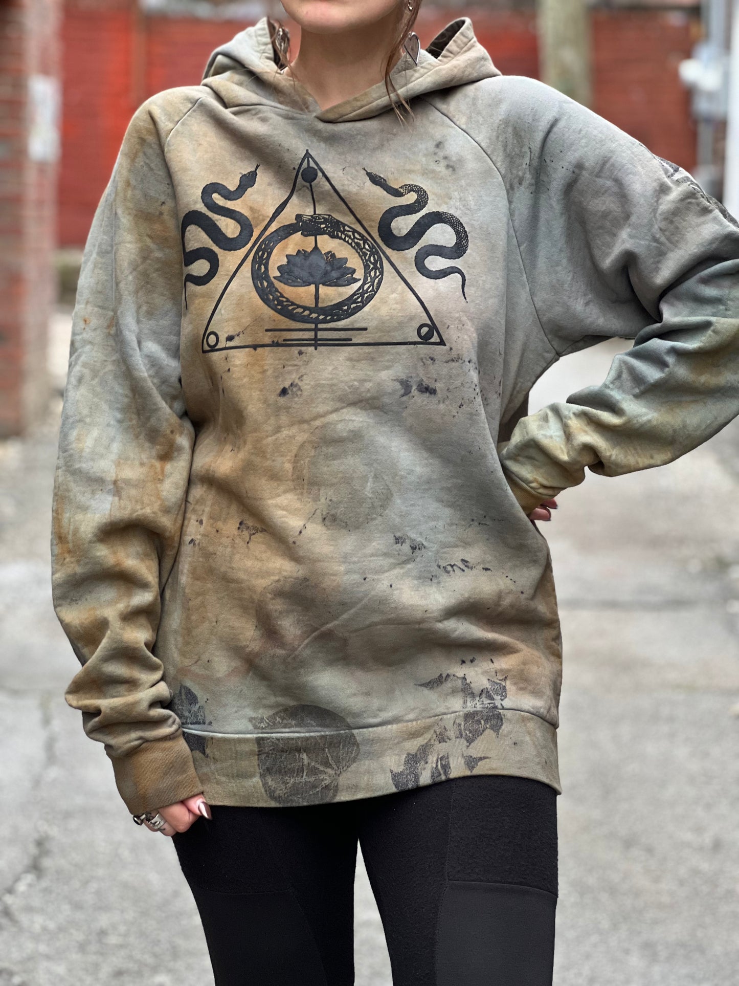 Botanical Dyed 100% Organic Cotton UNISEX Hoodie - XLarge