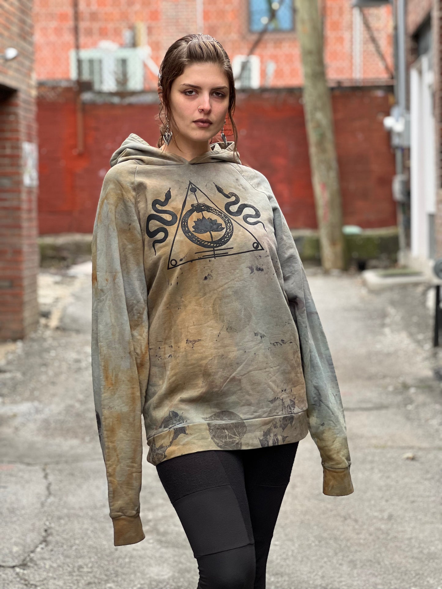 Botanical Dyed 100% Organic Cotton UNISEX Hoodie - XLarge