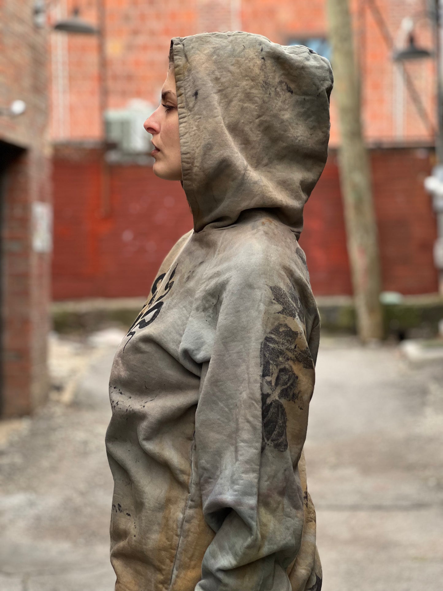 Botanical Dyed 100% Organic Cotton UNISEX Hoodie - XLarge