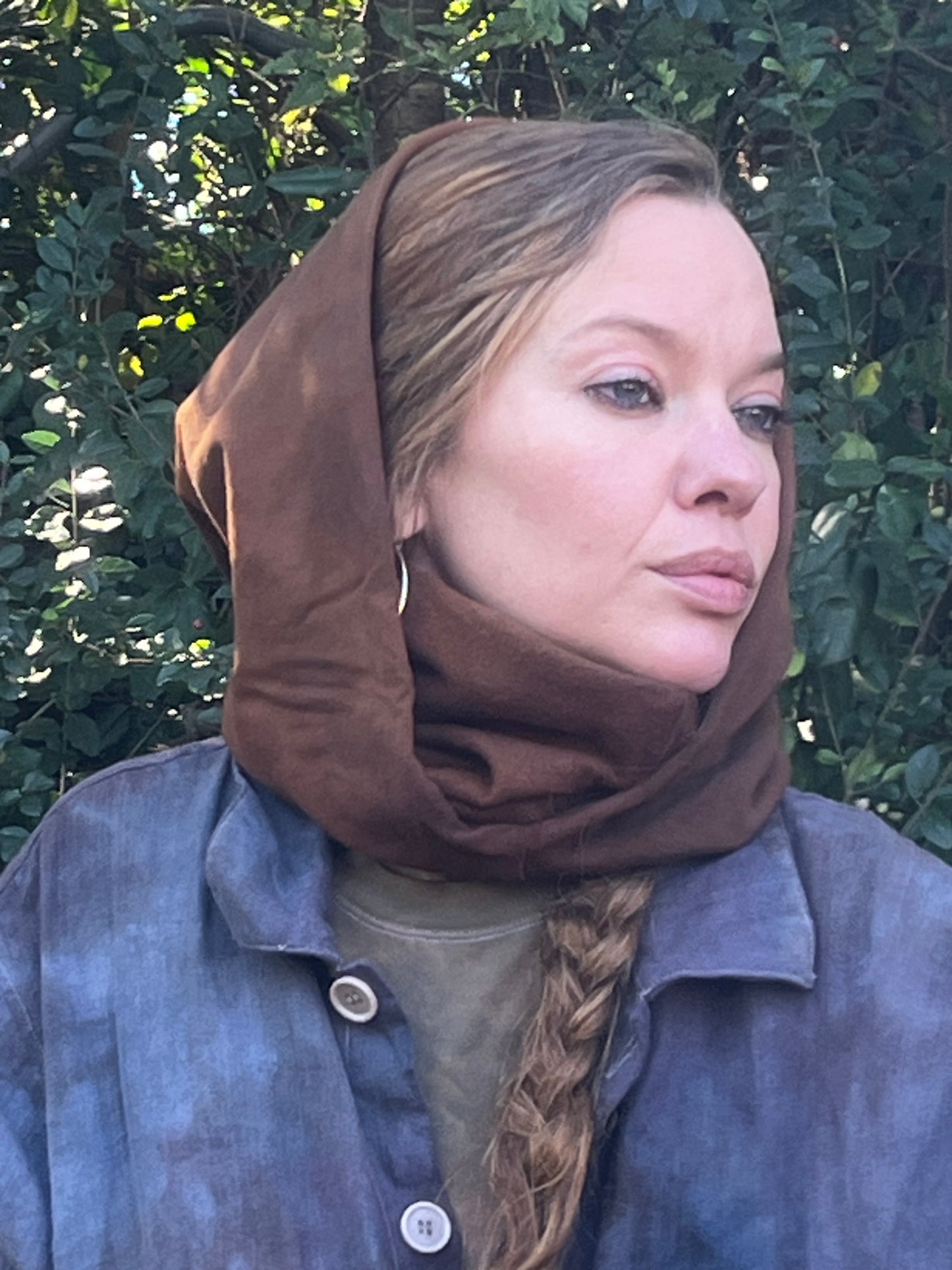 Dyed Earth Bamboo Fleece Veil Hood