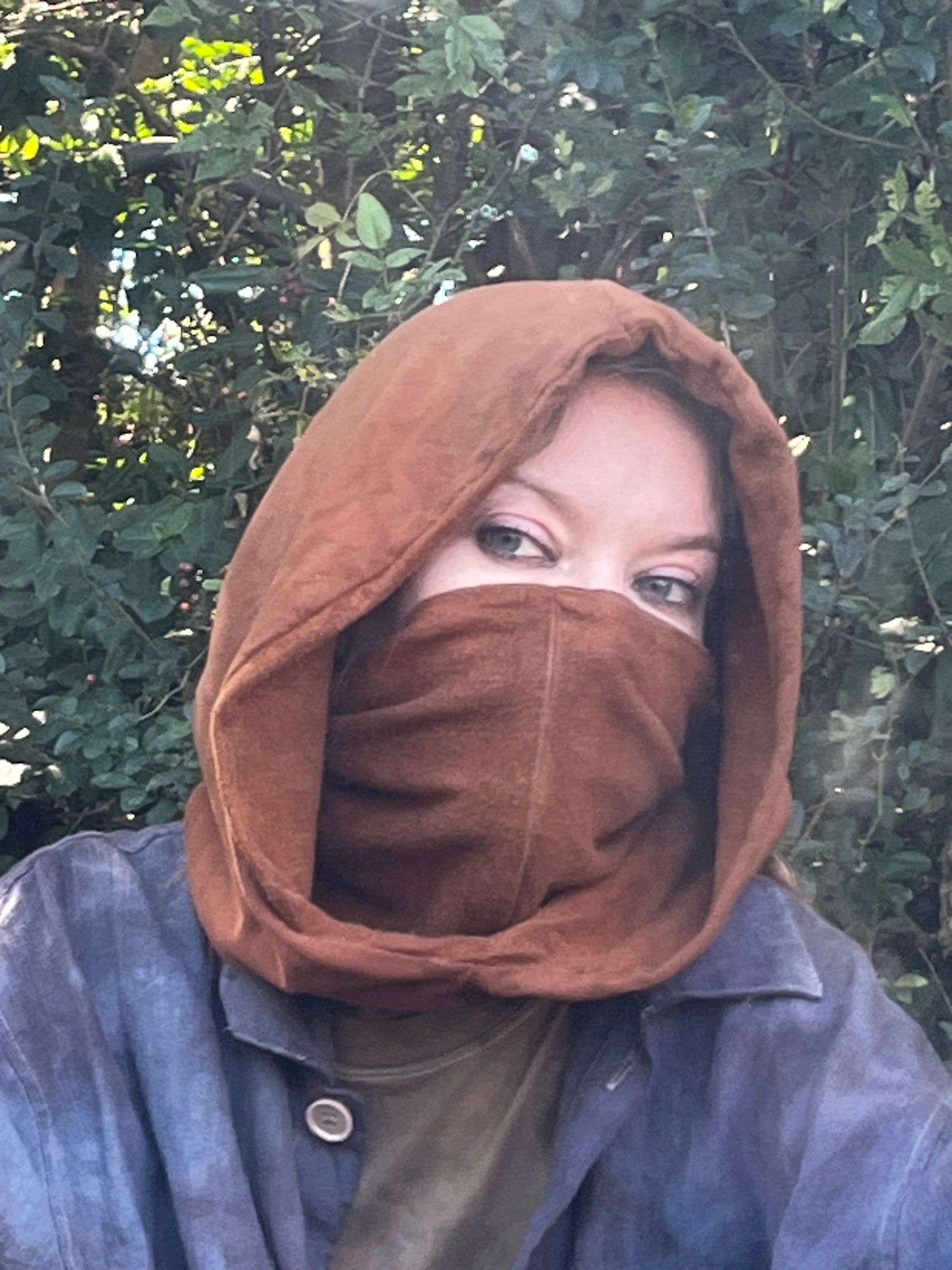 Dyed Mars Bamboo Fleece Veil Hood