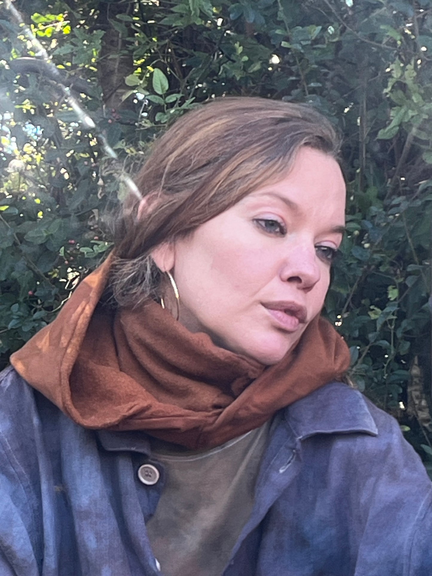 Dyed Mars Bamboo Fleece Veil Hood