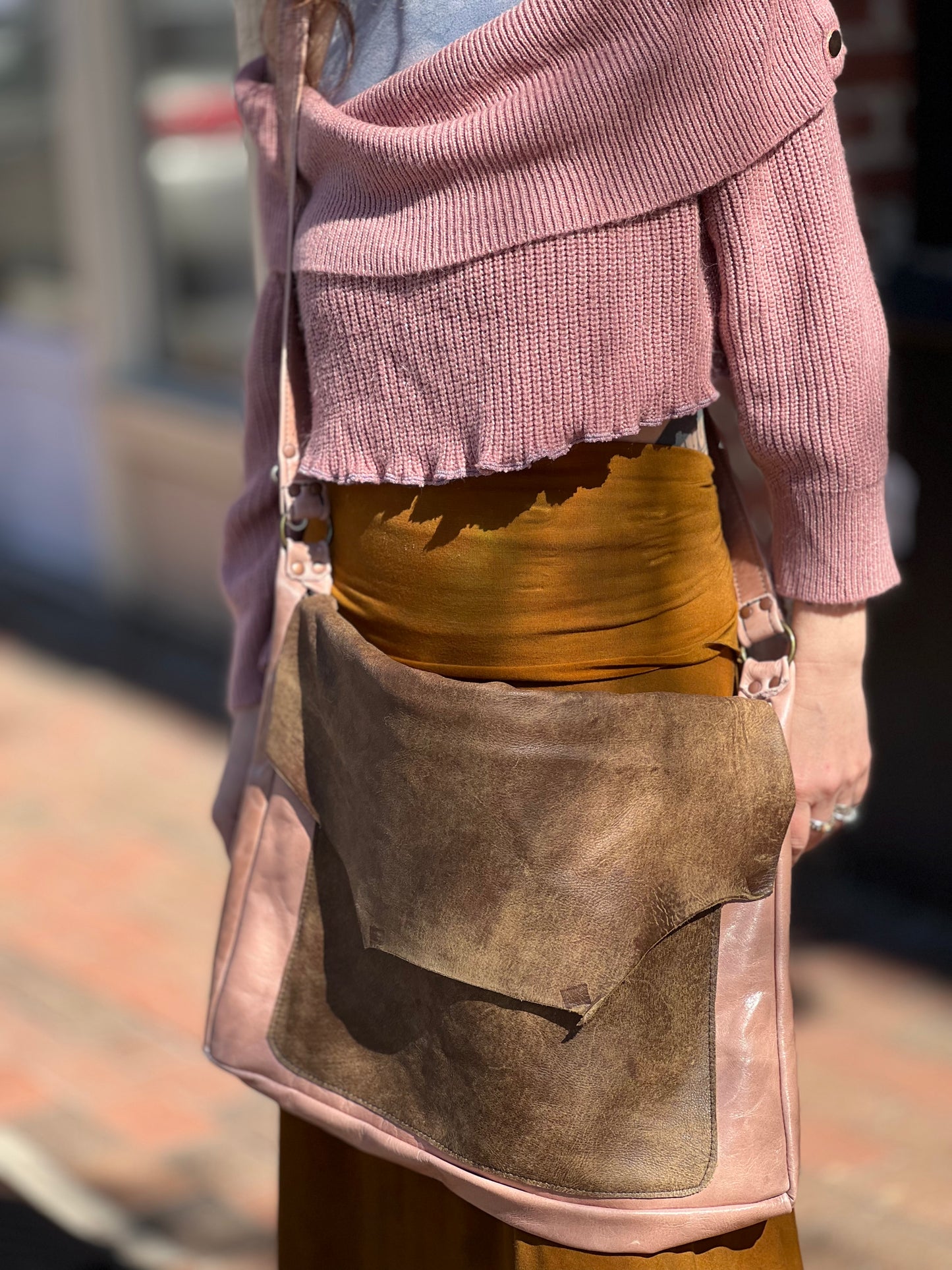 Rose Quartz Messenger Bag