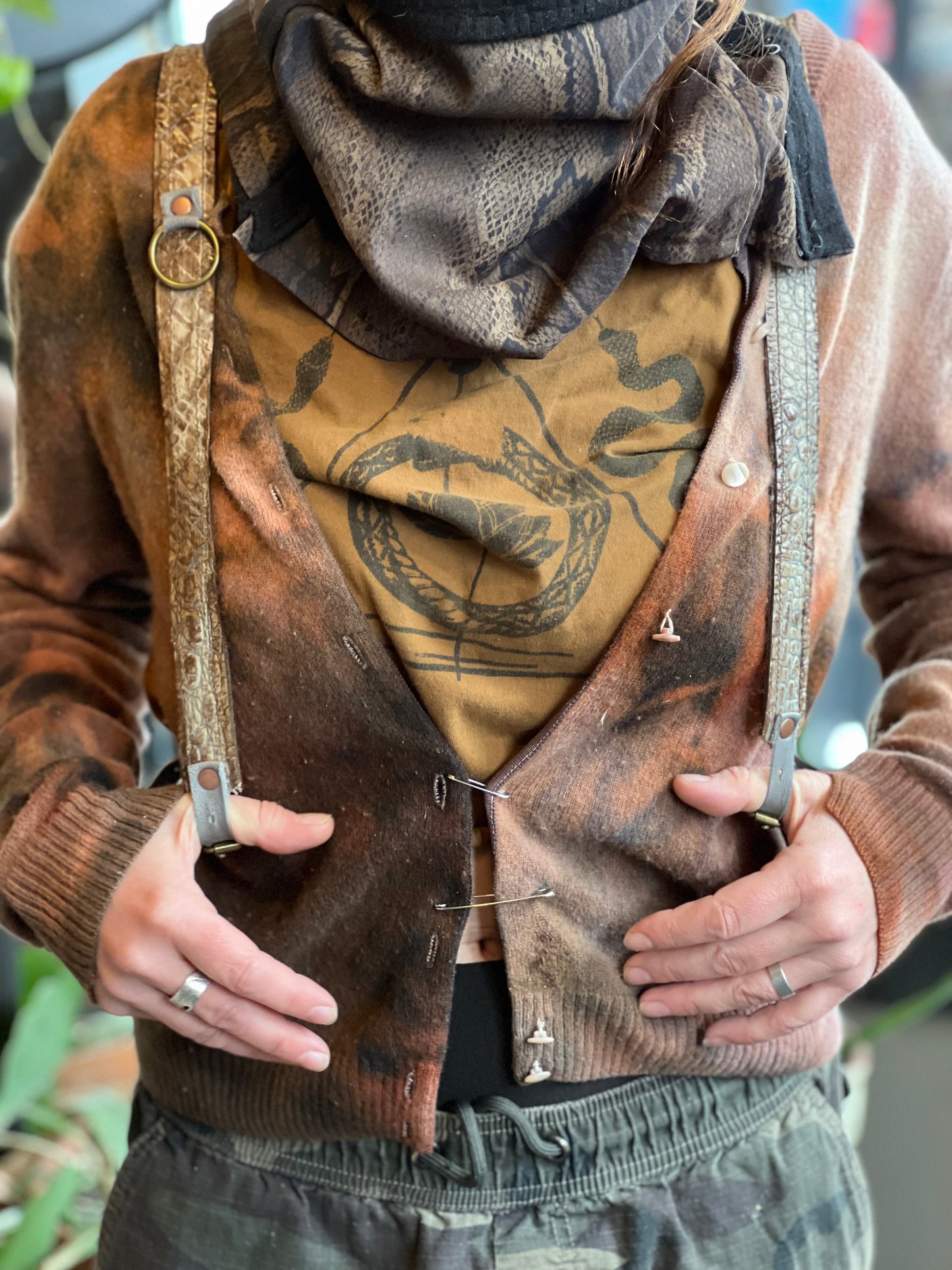 Patchwork Rustic Leather Backpack