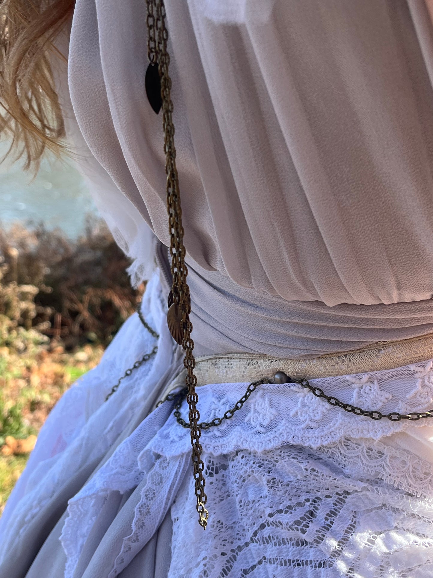 She Wolf Deep Neck Layered Gown