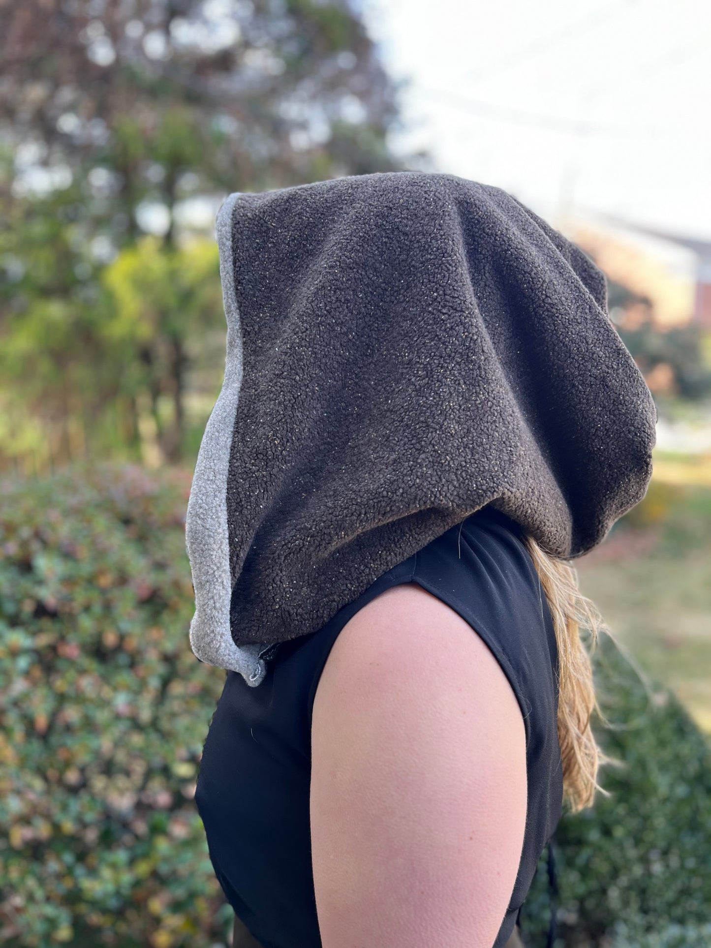 Slate & Beige Oversized Hood