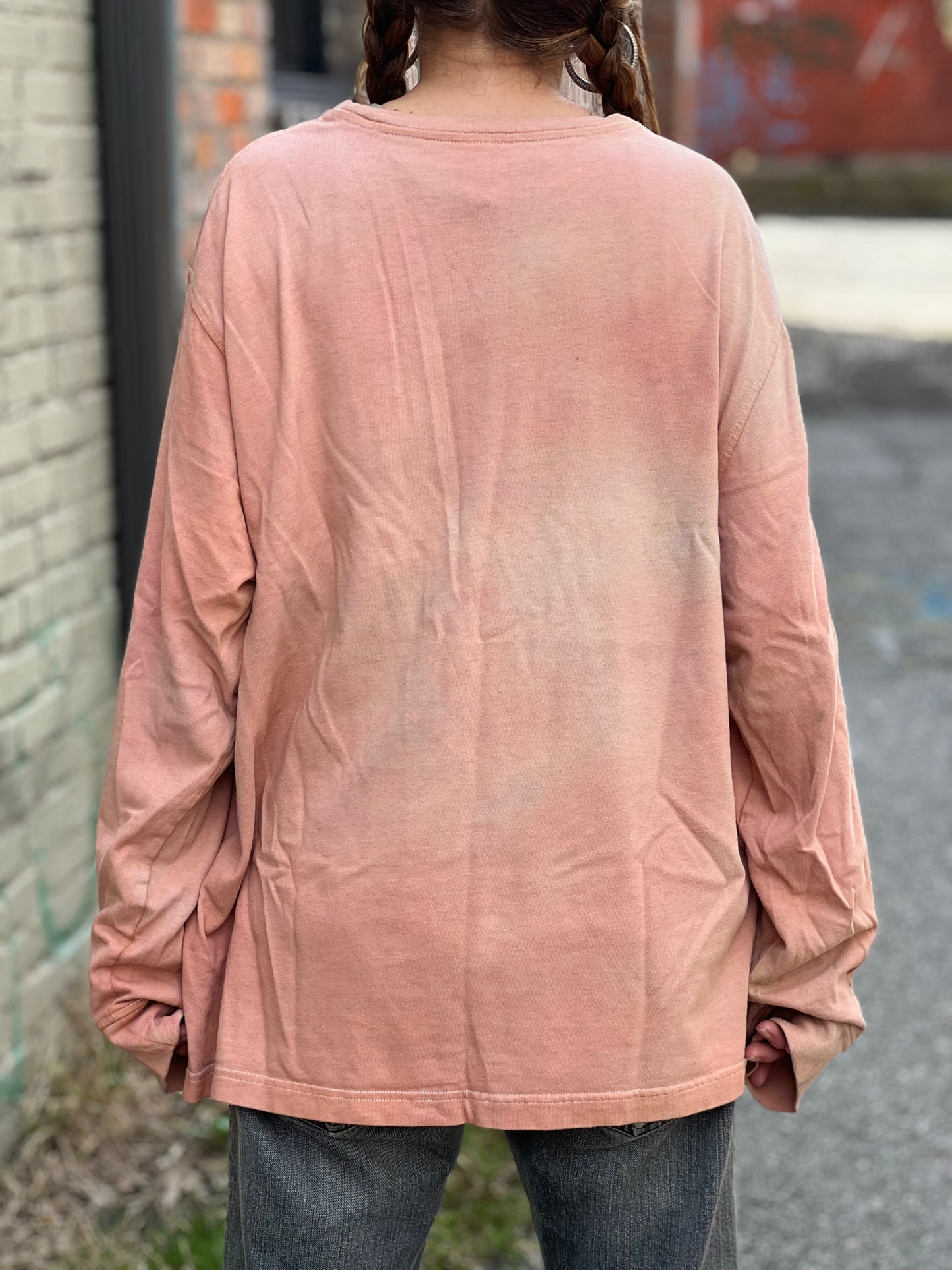 Peach Dyed 'Personal Demons' Long Sleeve