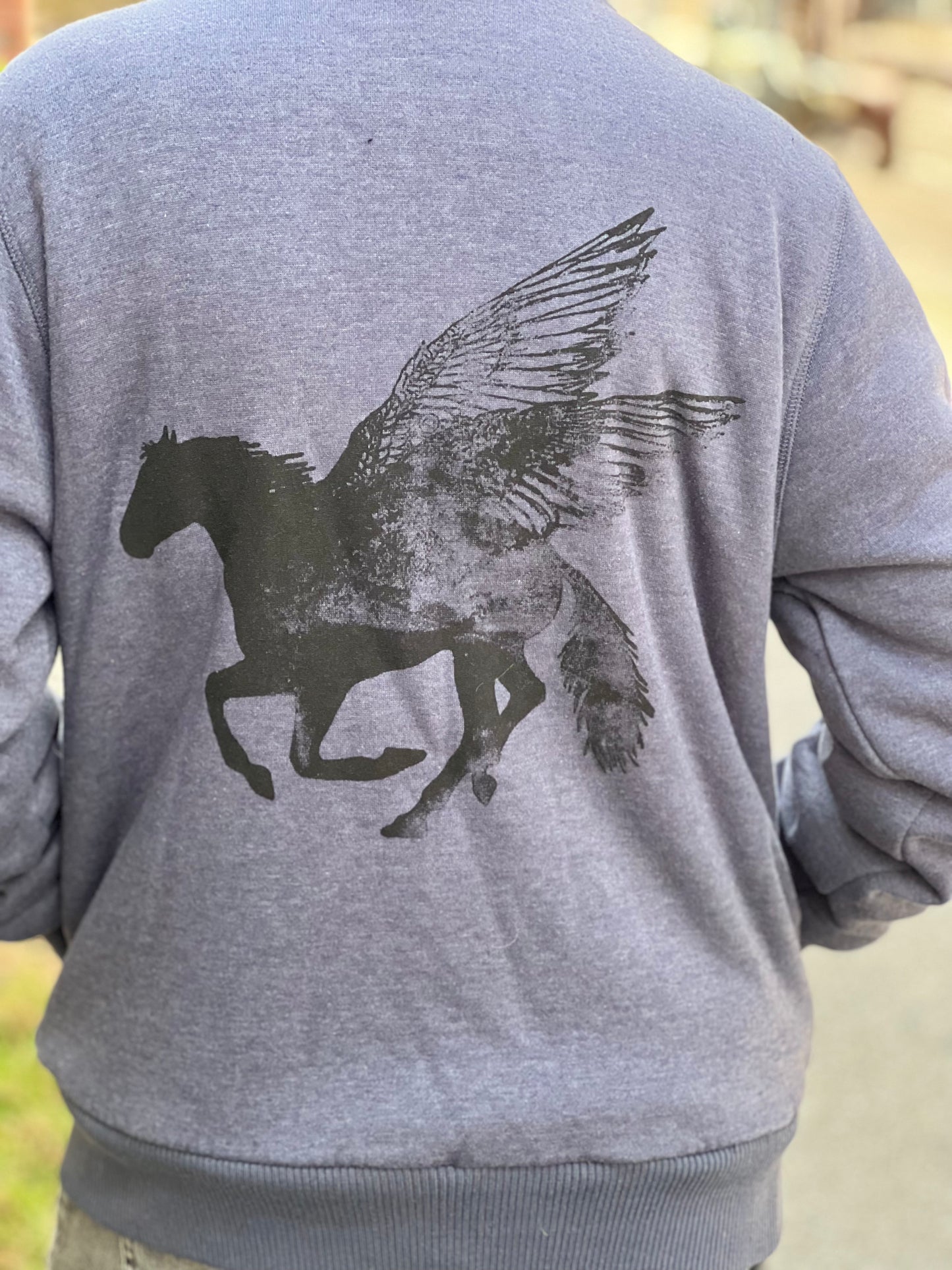 Light Navy 'Pegasus' Zip Hood