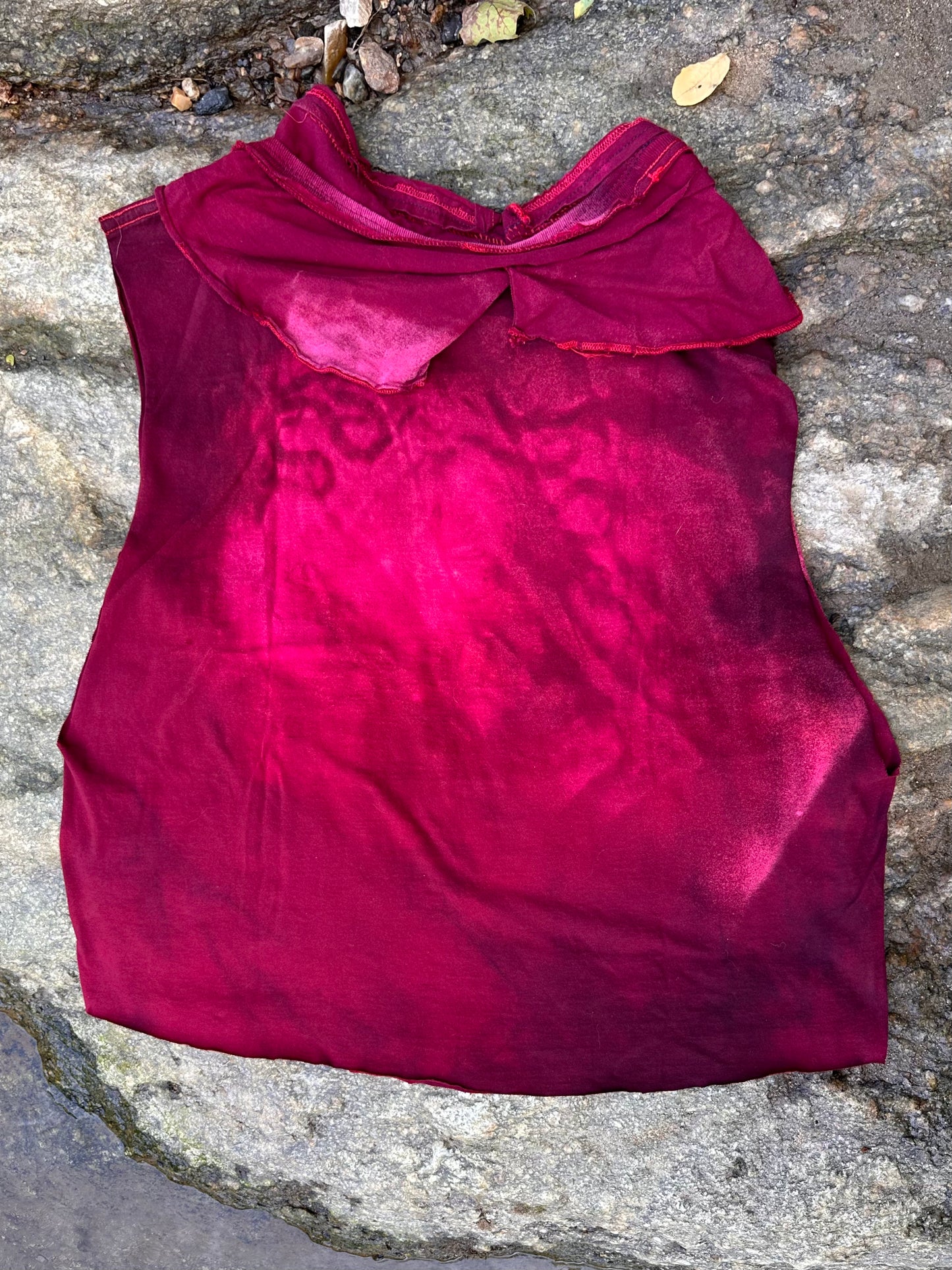 LO - 2XL - Dyed Acid blood 'Sigil' 100% Cotton Crop Tank
